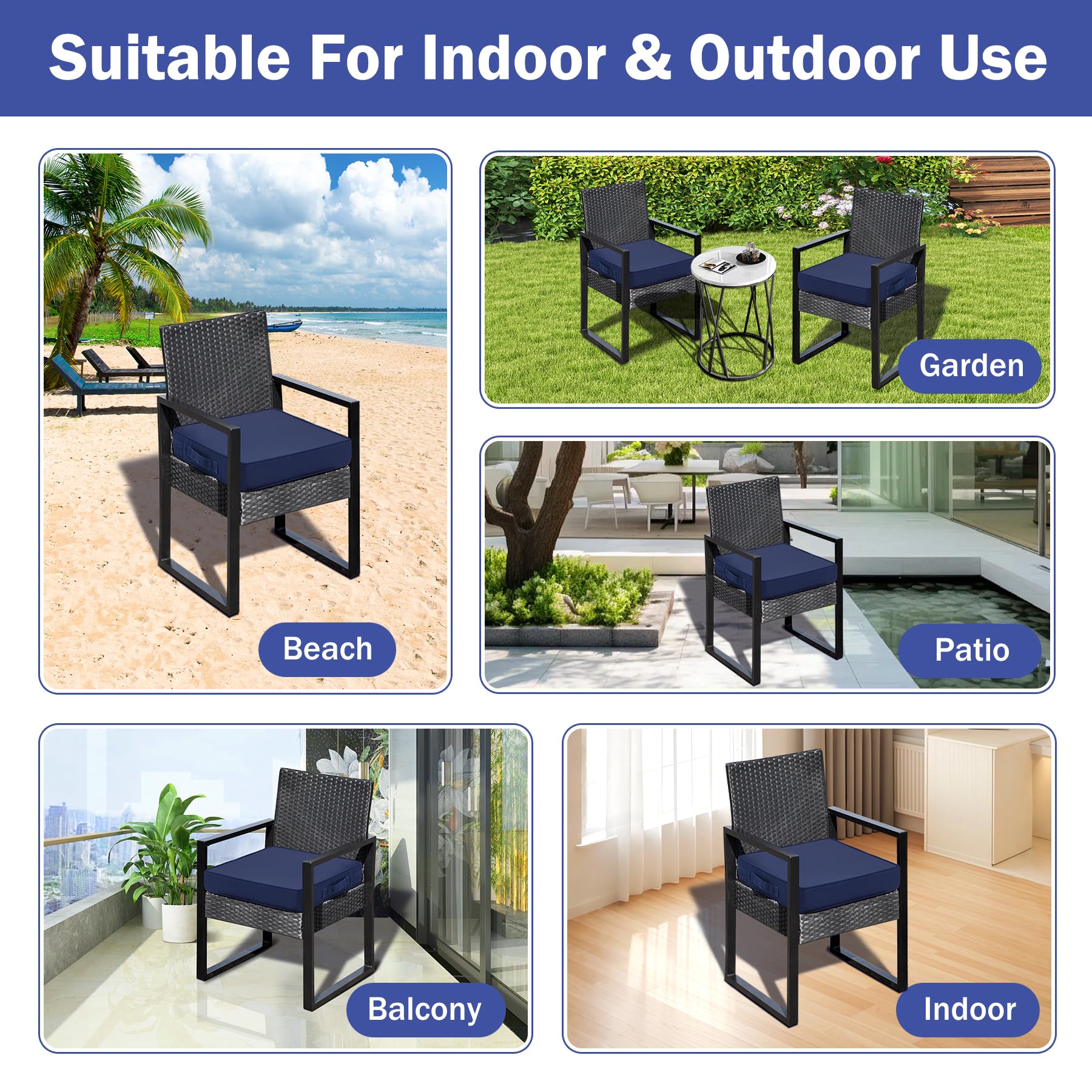 IASEAHK conjunto de cojines en terraza para ambiente acogedor