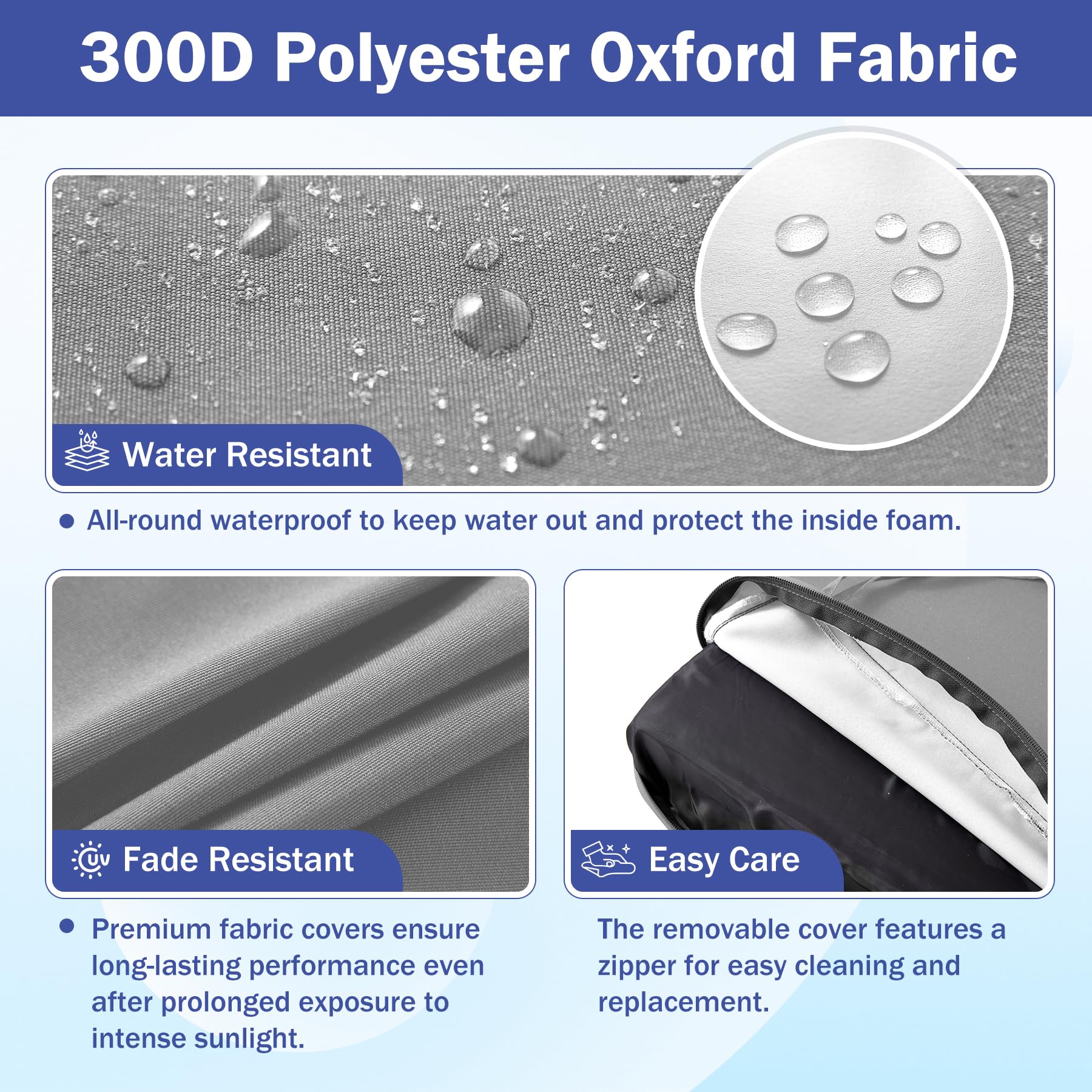 IASEAHK detalle del tejido Oxford resistente al agua y al sol