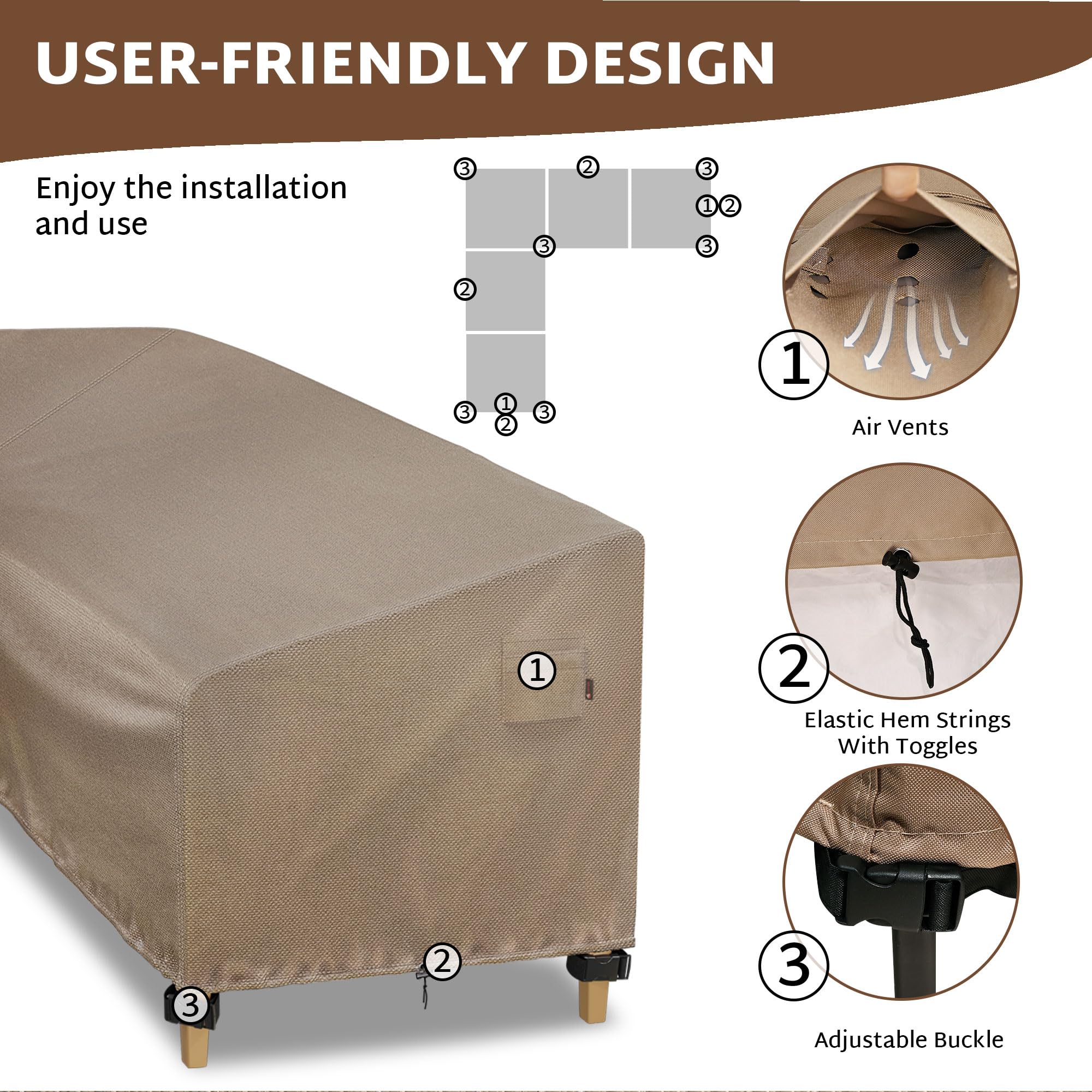 iBirdie close-up de costuras selladas con cinta impermeable para mayor protección