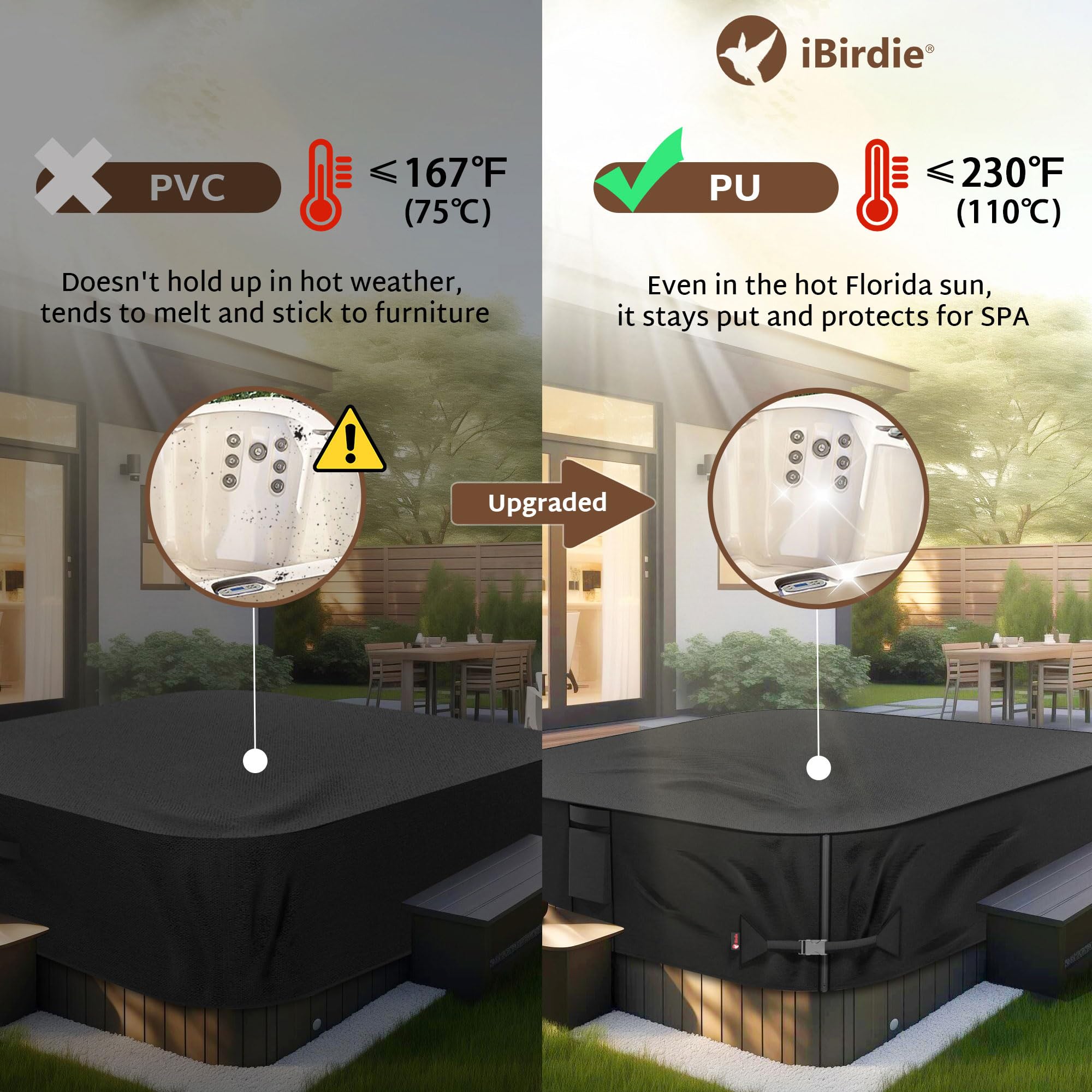 iBirdie ventilaciones laterales expulsan humedad y evitan condensación