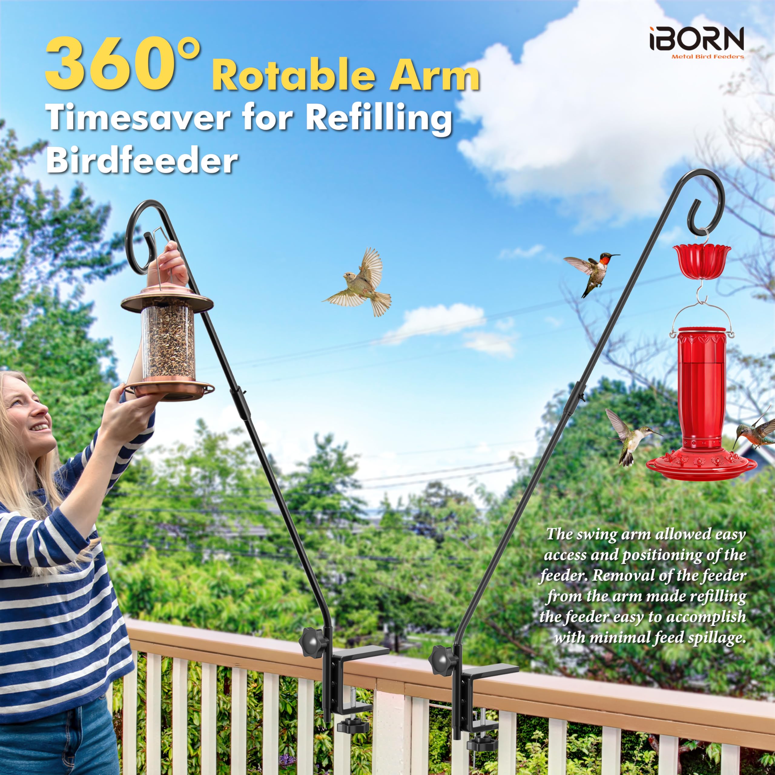 iBorn alambre macizo resistente evita doblarse con aves grandes