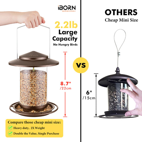 Bandeja y base ponderada iBorn para mayor estabilidad y menos vuelcos
