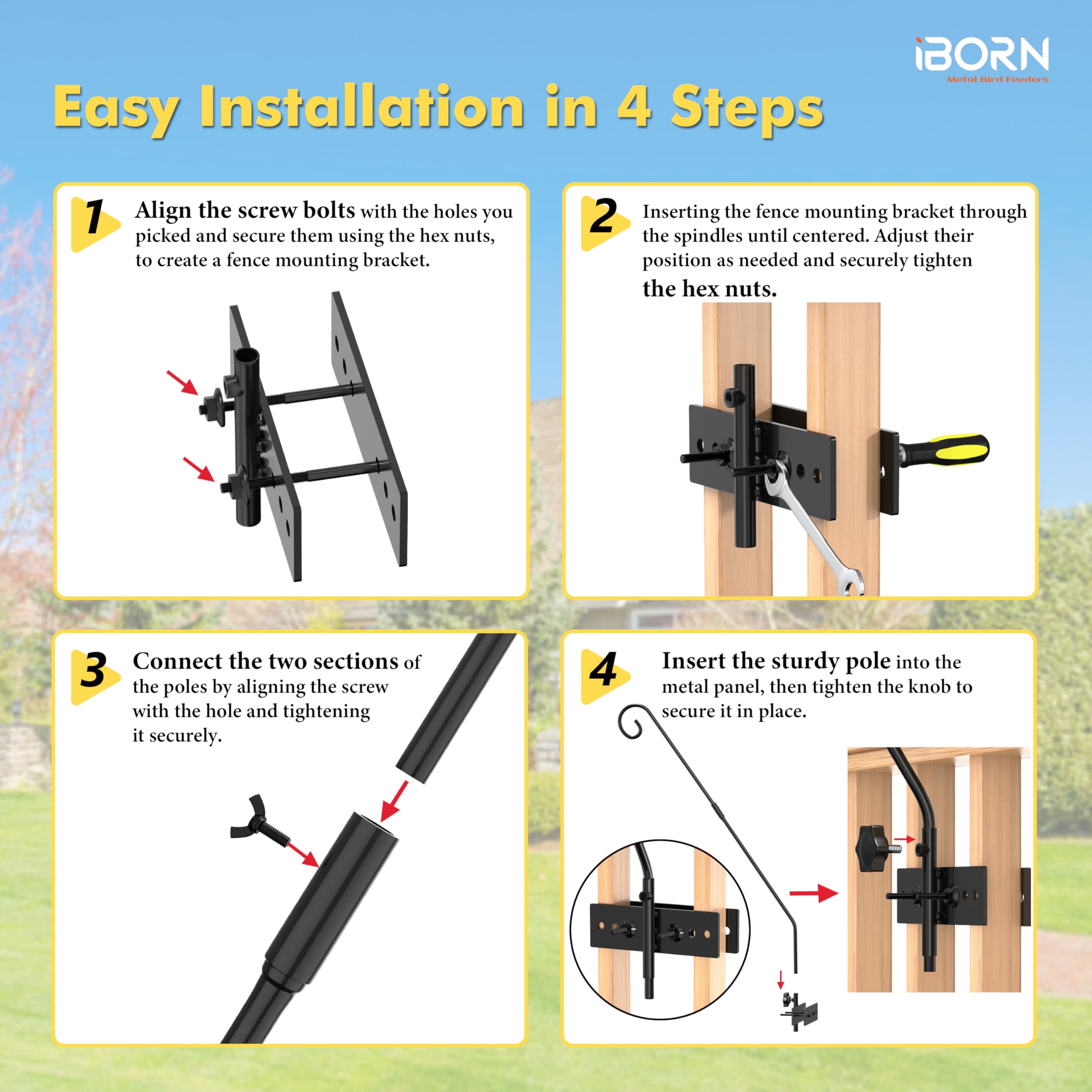 iBorn brazo rotatorio 180 grados facilitando rellenar el comedero