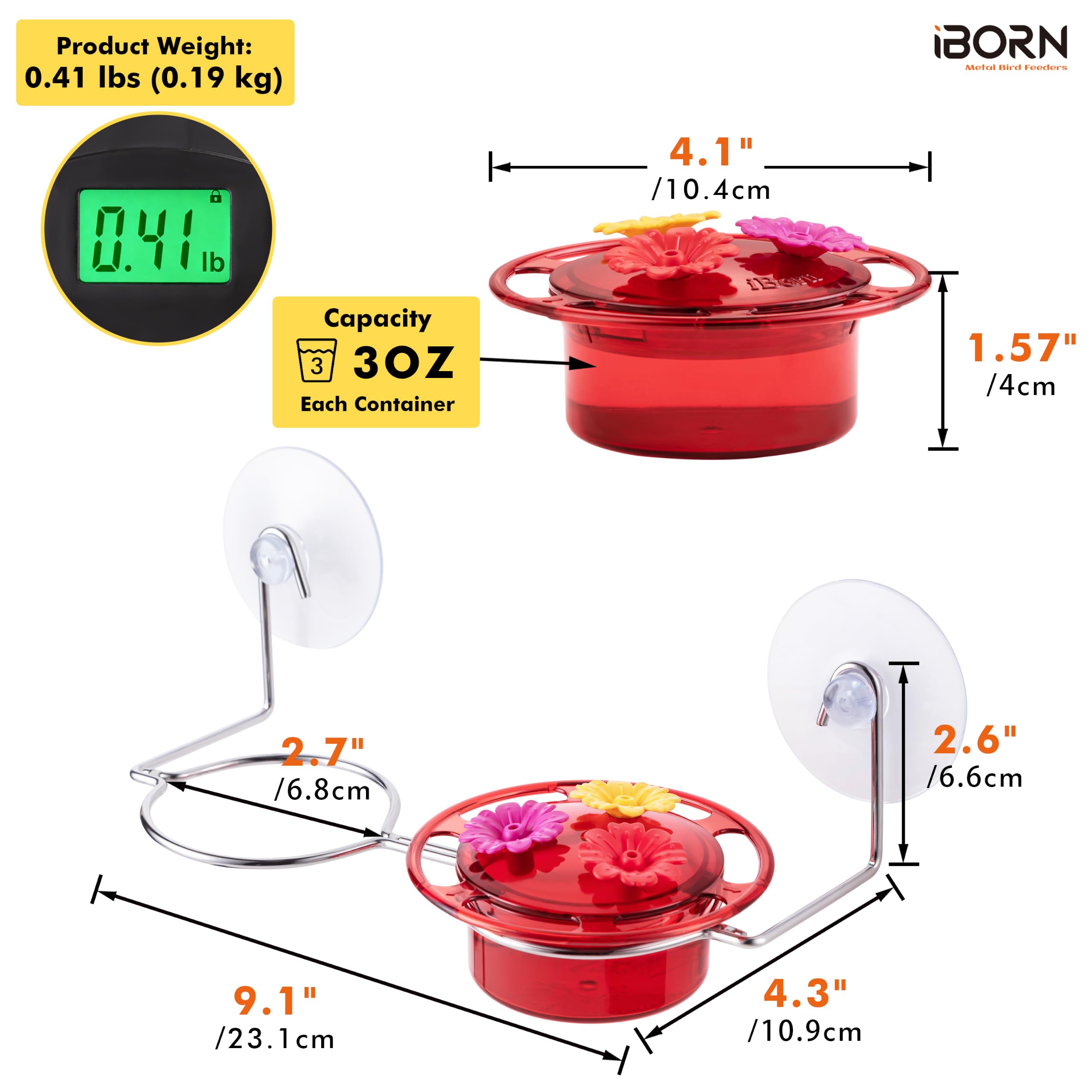iBorn ventosa extra grande adherida al cristal para fijación segura