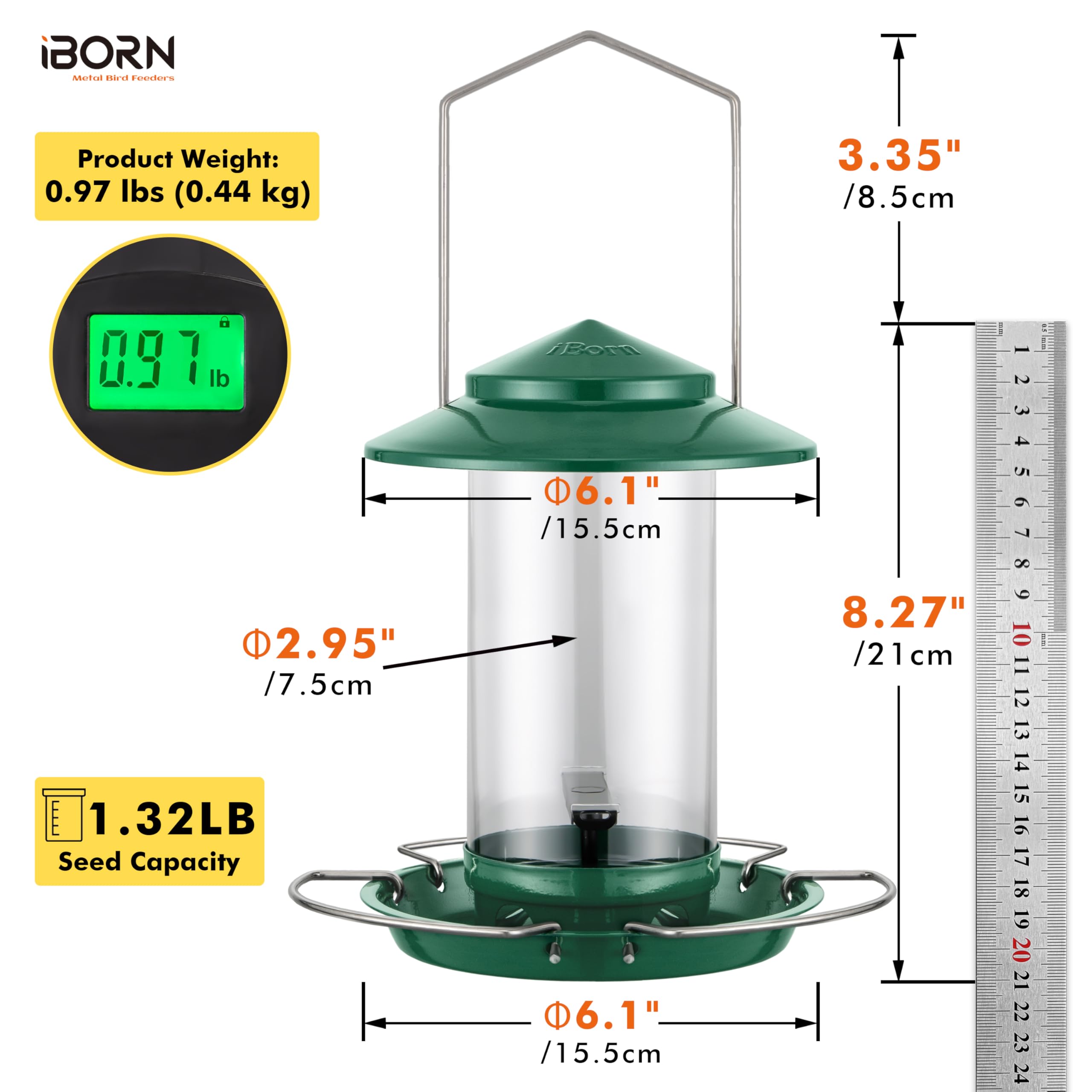 iBorn detalle del techo metálico protegiendo semillas de la lluvia