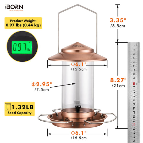 iBorn detalle del tubo de policarbonato resistente que protege las semillas