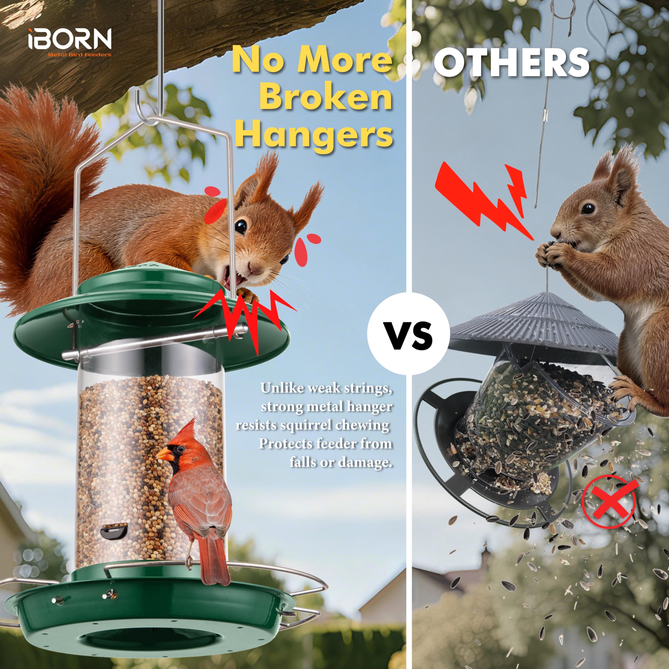 iBorn gancho de acero inoxidable fijo previene filtración de agua