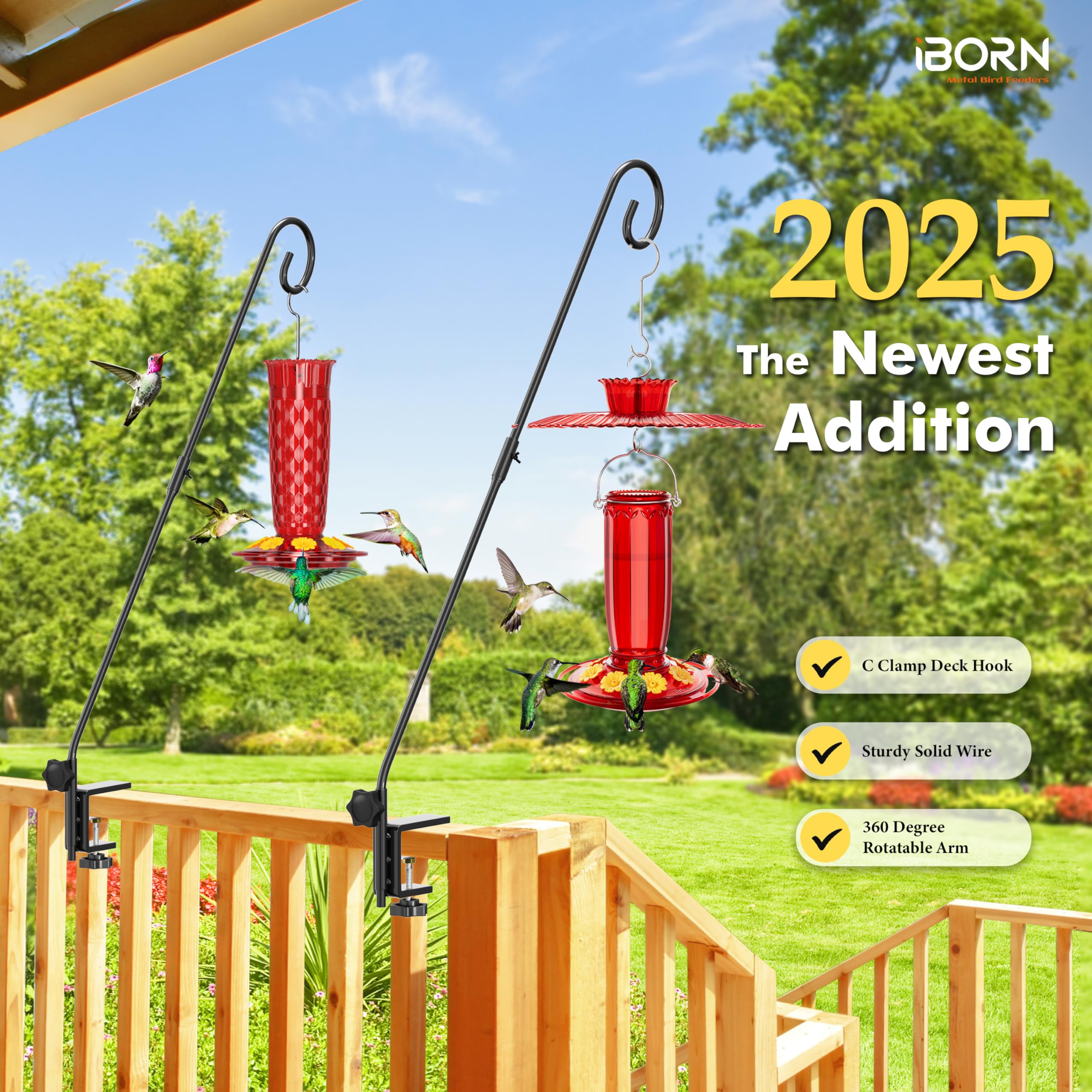 iBorn brazo giratorio 360° permite acceso cómodo al comedero