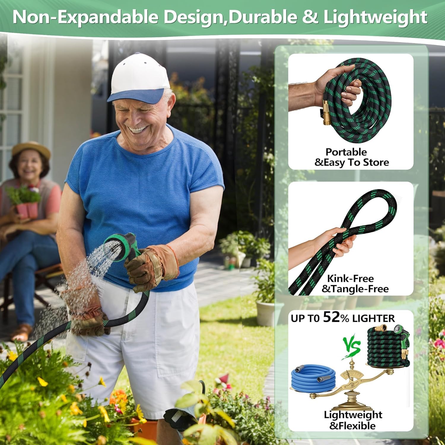 IBXFO boquilla 10 patrones con agarre ergonómico para control cómodo