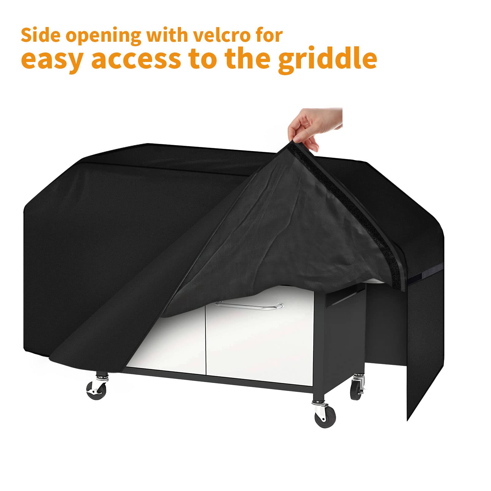 i COVER apertura lateral con velcro para acceso rápido y cómodo