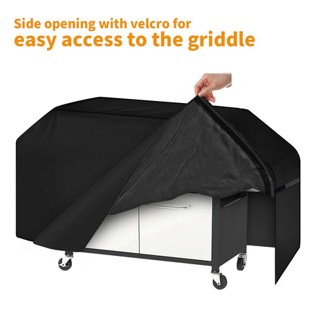 iCOVER abertura lateral con velcro para acceso rápido a la puerta frontal