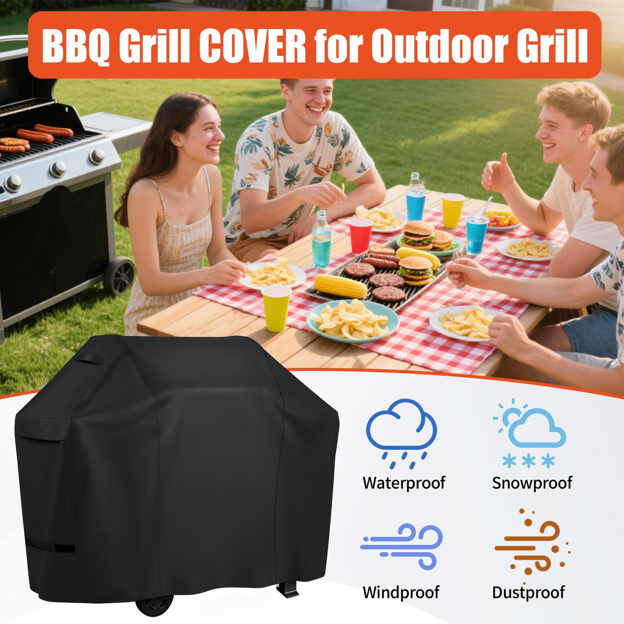 i COVER funda en uso en una terraza protegiendo la barbacoa