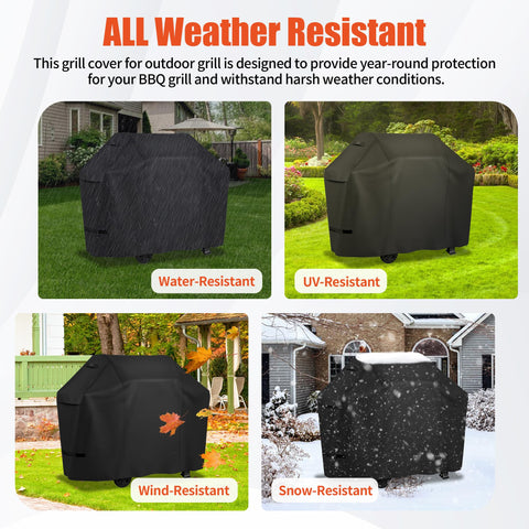 i COVER paisaje exterior con funda protegiendo la parrilla al aire libre
