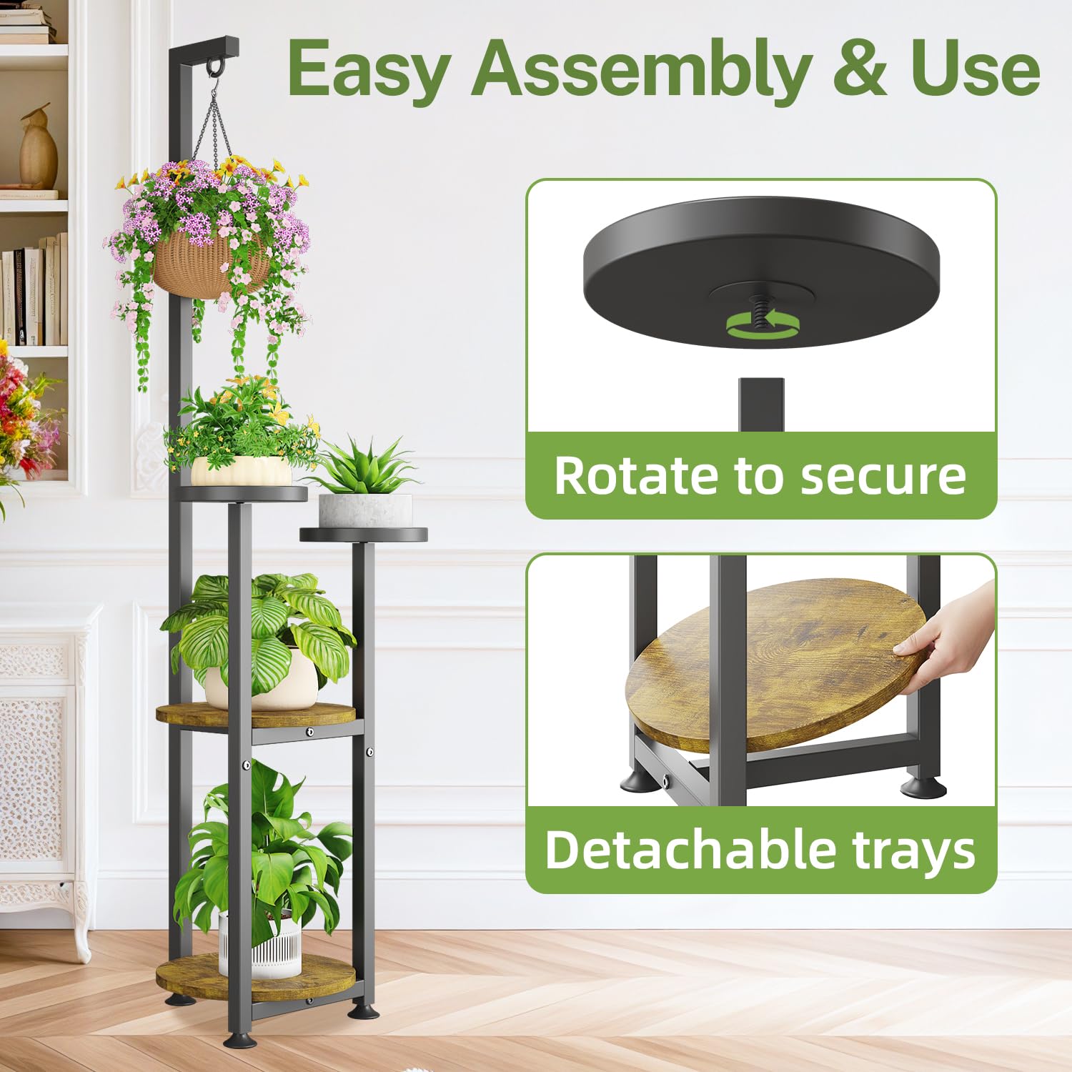 iDavosic.ly soporte en balcón con plantas mostrando uso lifestyle decorativo