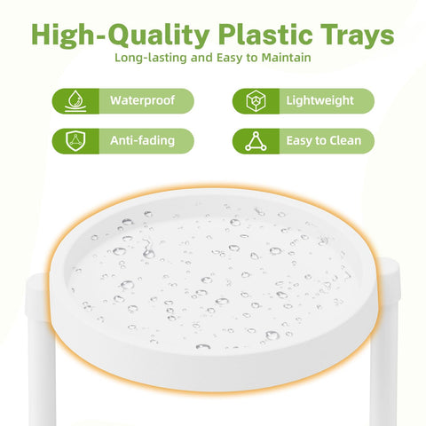 iDavosic.ly bandeja de plástico impermeable en primer plano, fácil limpieza