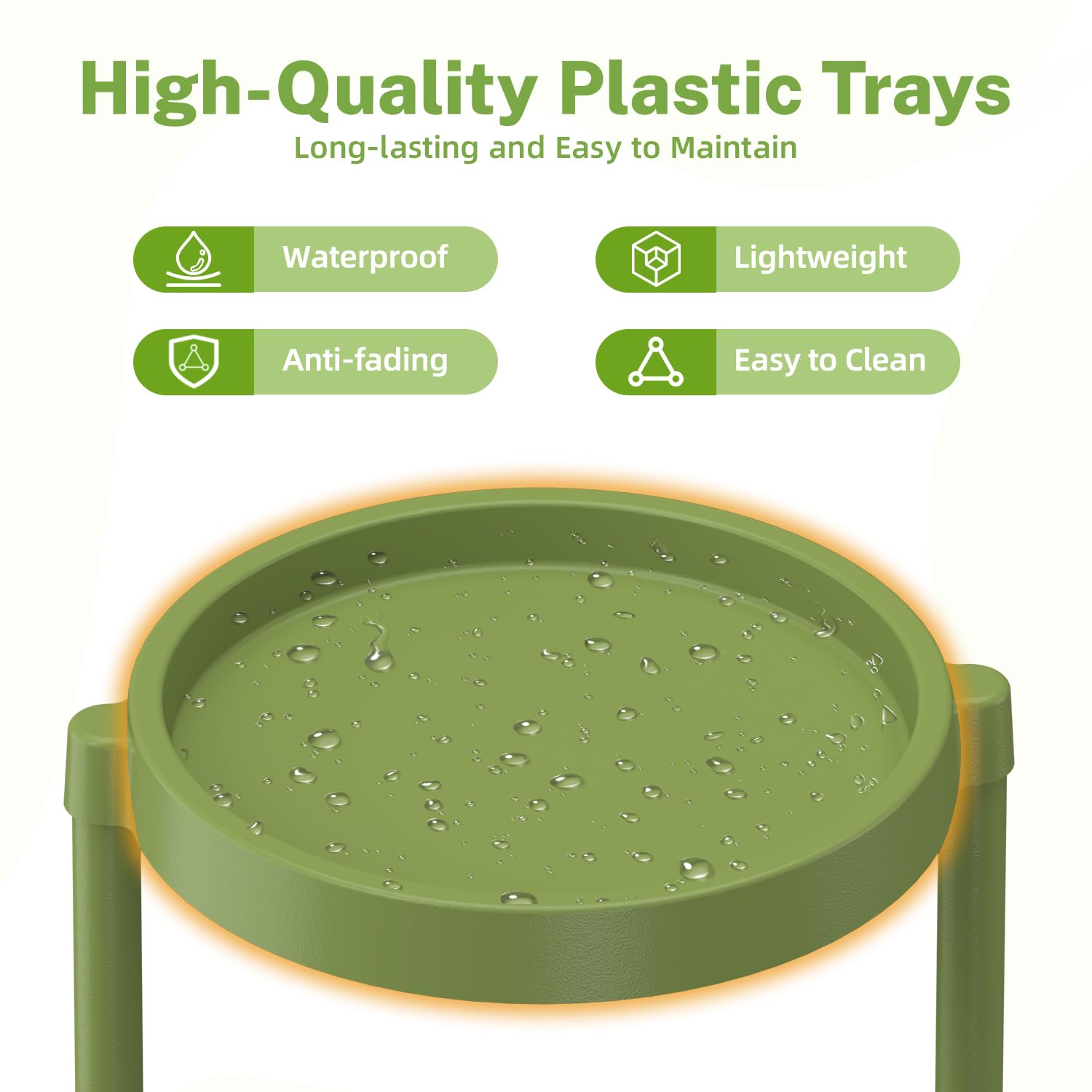 iDavosic.ly detalle de bandejas plásticas impermeables fácil limpieza