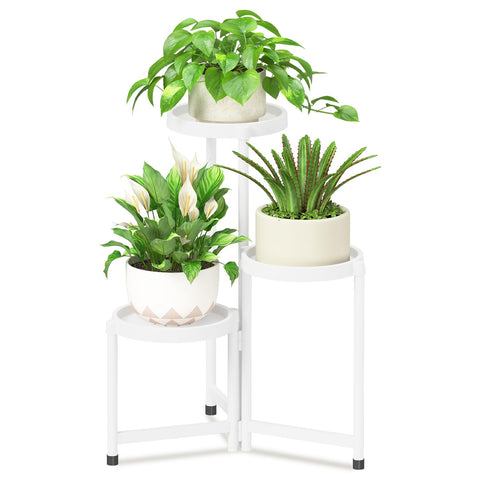 iDavosic.ly soporte frontal blanco mostrando tres niveles, organiza y decora