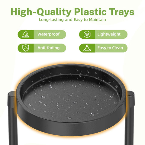 iDavosic.ly bandeja de plástico impermeable y resistente al agua