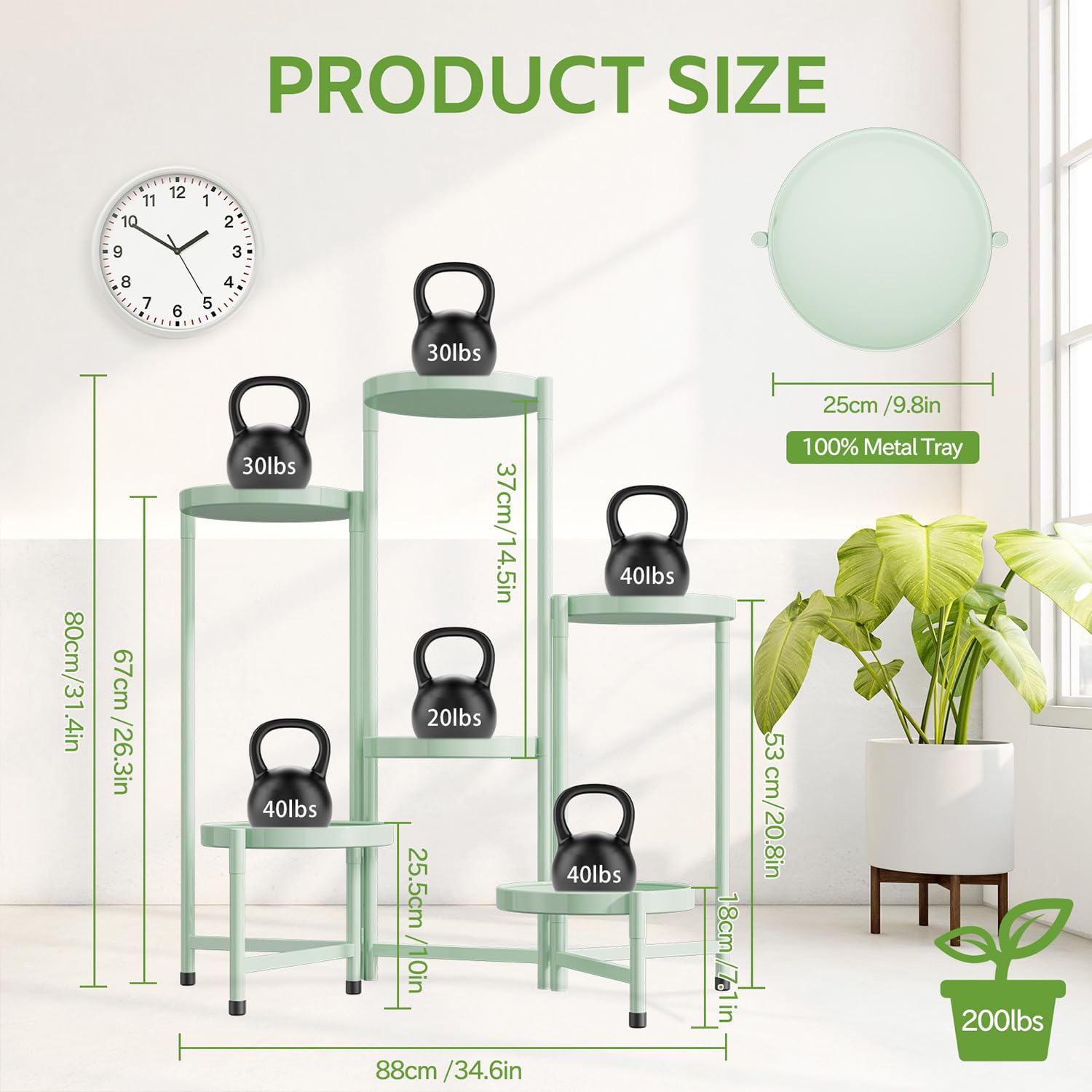 iDavosic.ly soporte junto a una maceta grande para comparar escala