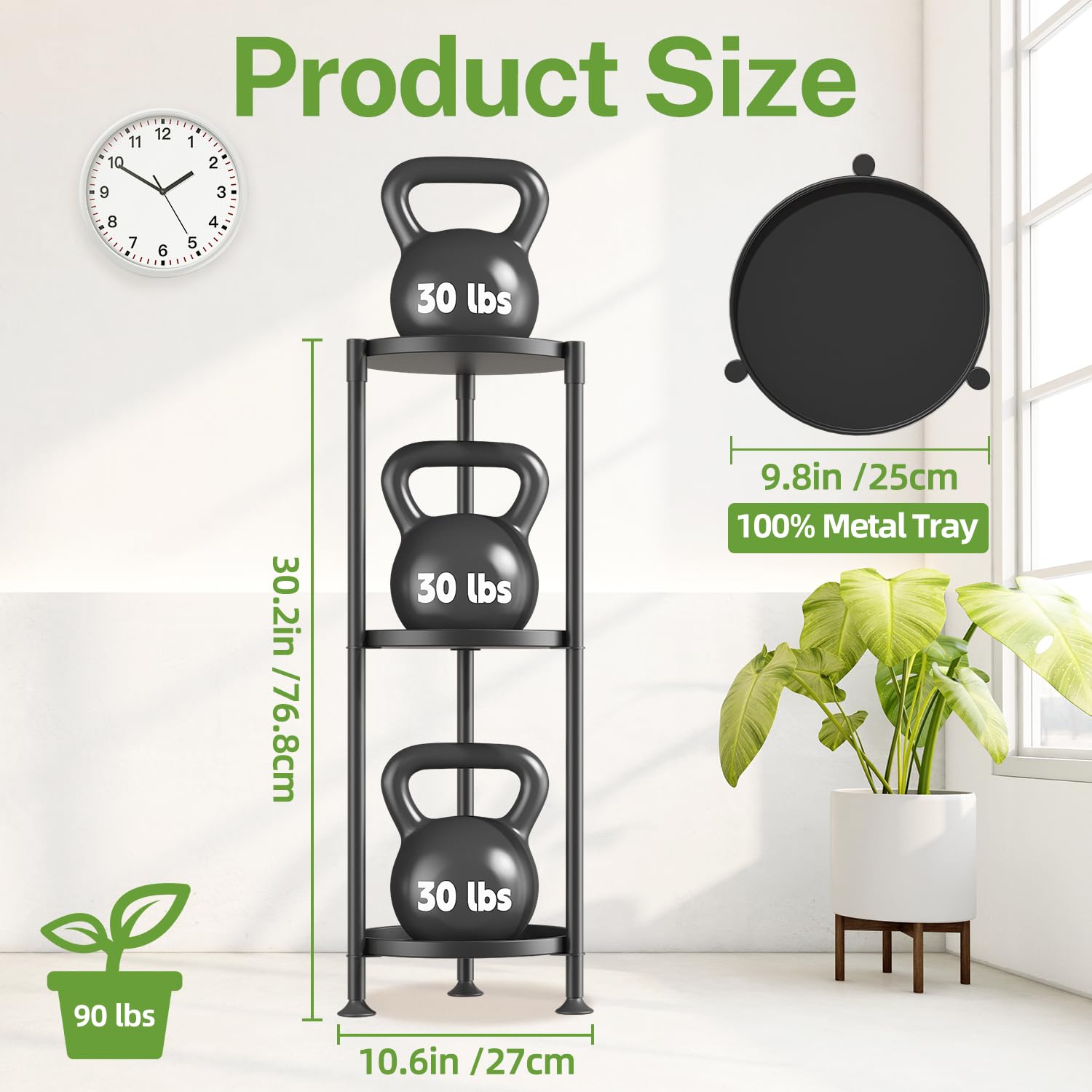 iDavosic.ly soporte en salón con plantas, mejora estética interior fácilmente