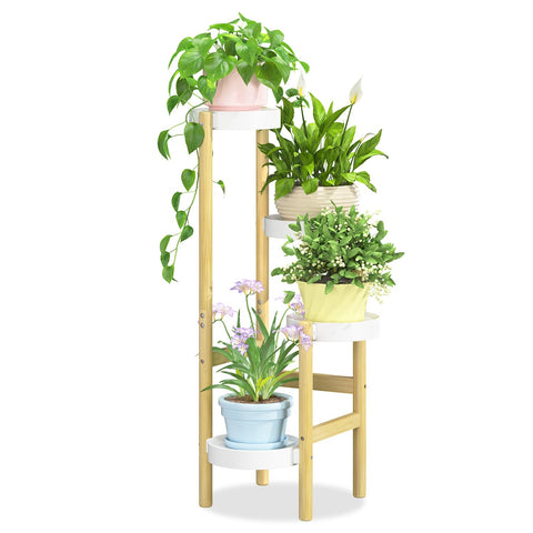 iDavosic.ly vista frontal del soporte de plantas mostrando orden y ahorro de espacio