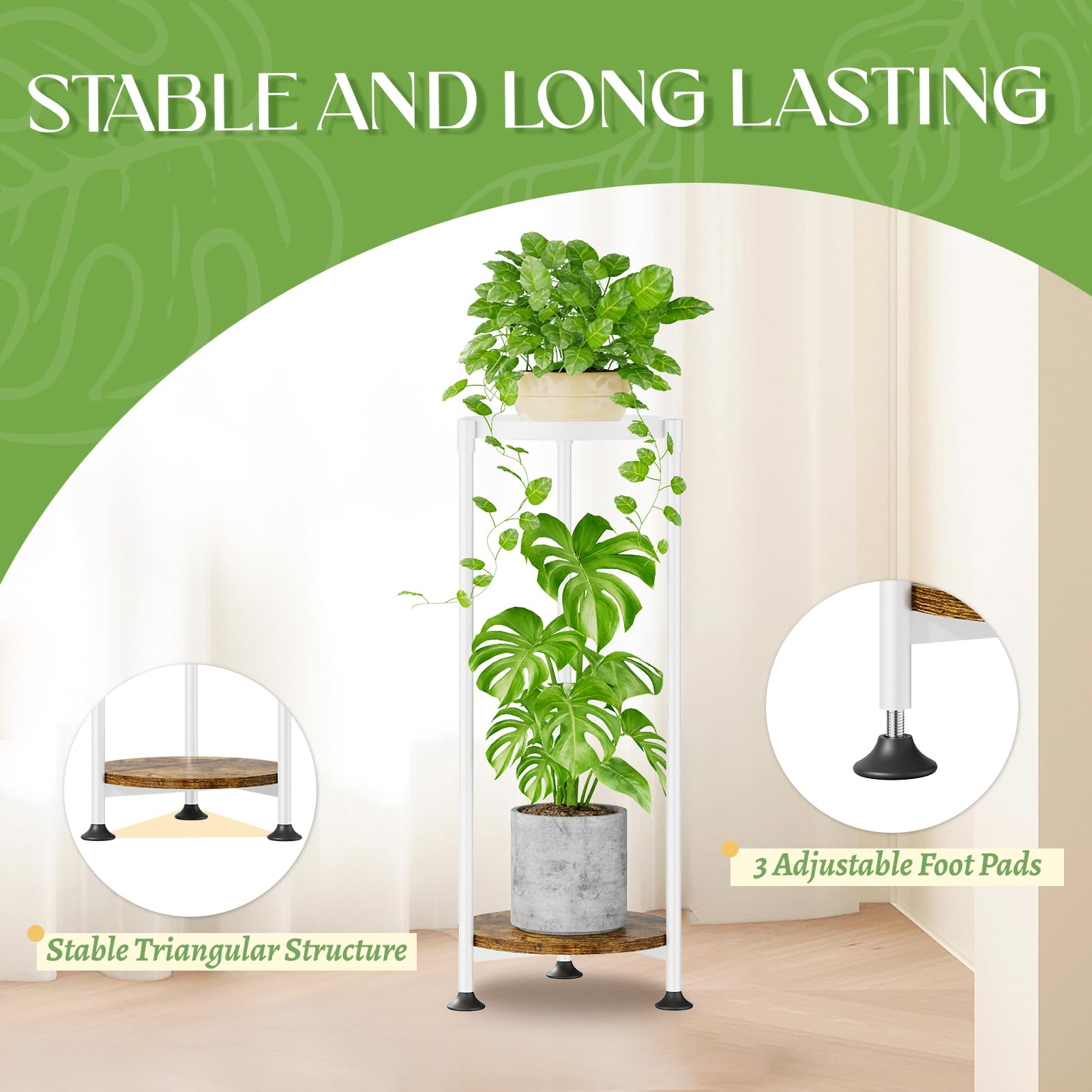 iDavosic.ly soporte en balcón con plantas, aspecto decorativo y resistencia
