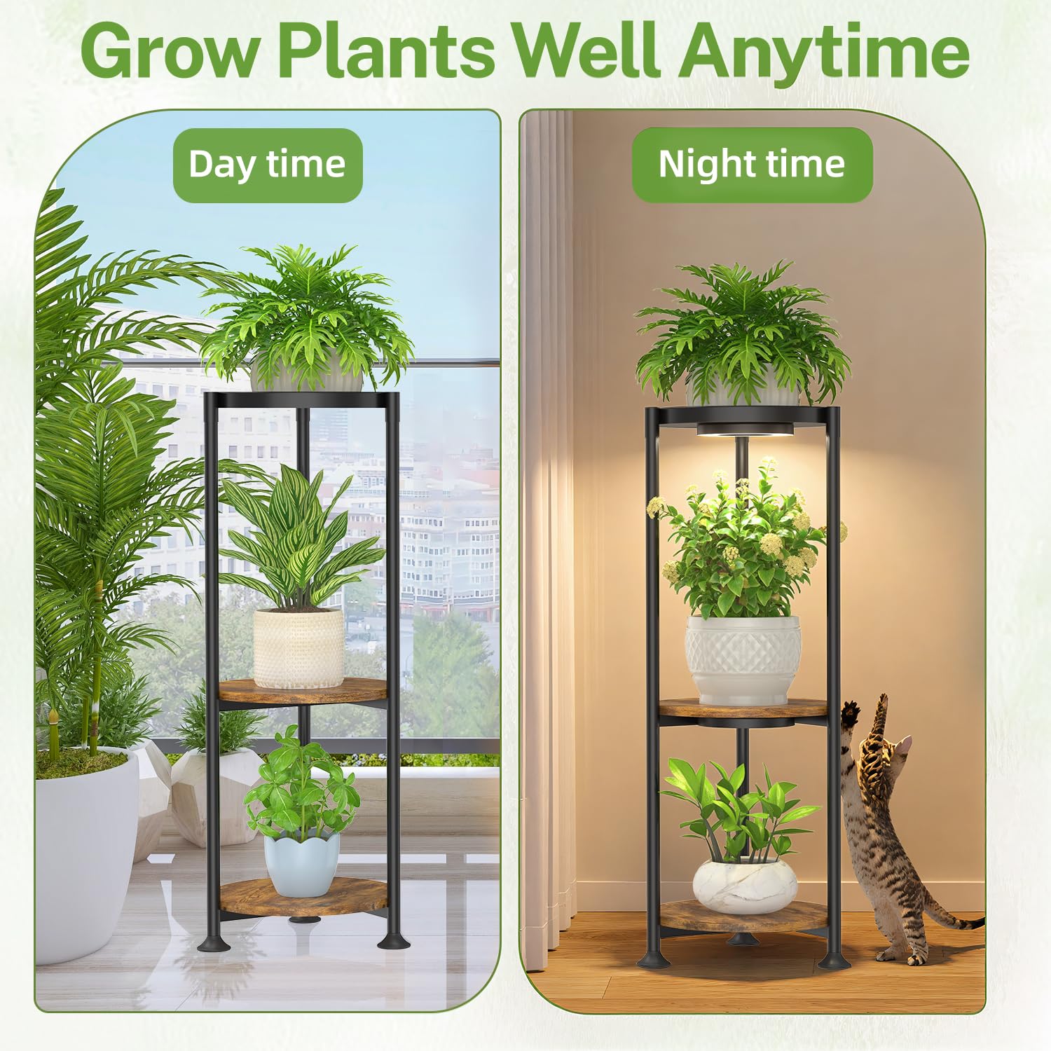 iDavosic.ly soporte en balcón con plantas, resistente a la intemperie