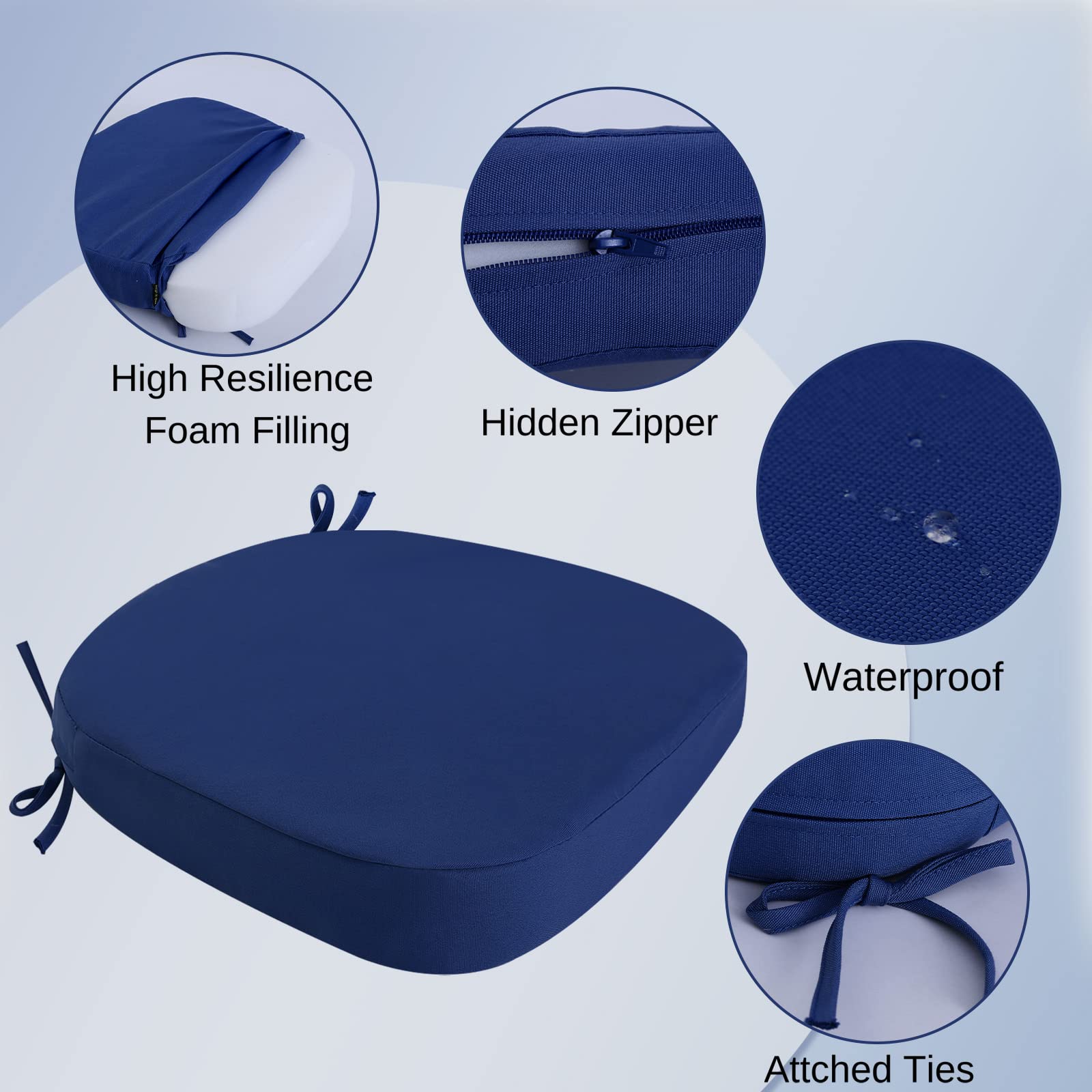 idee-home primer plano de espuma densa para mayor soporte