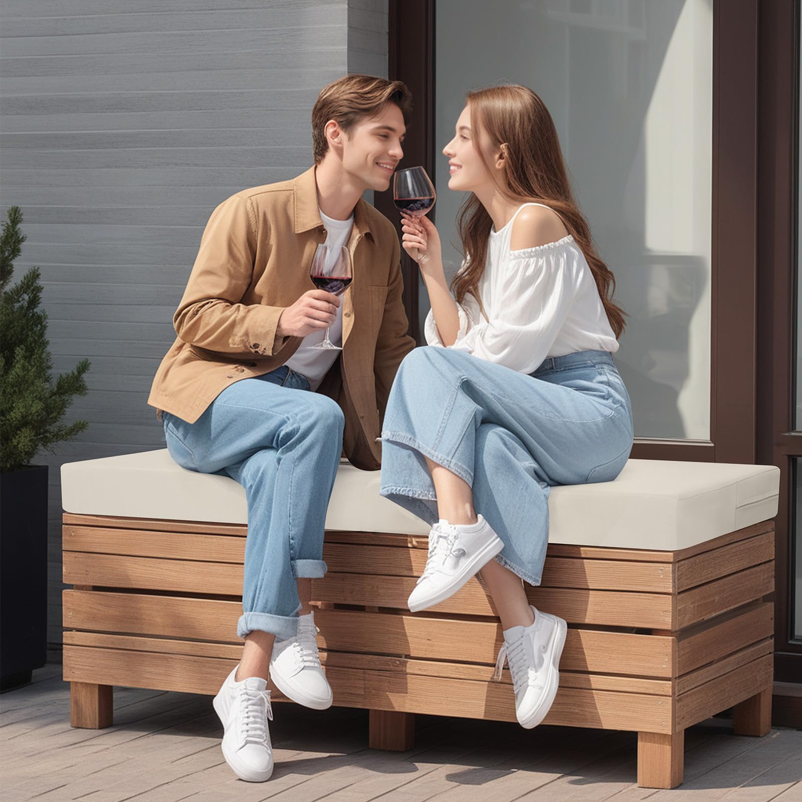 idee-home corte de espuma alta densidad mostrando grosor de 3 in y soporte