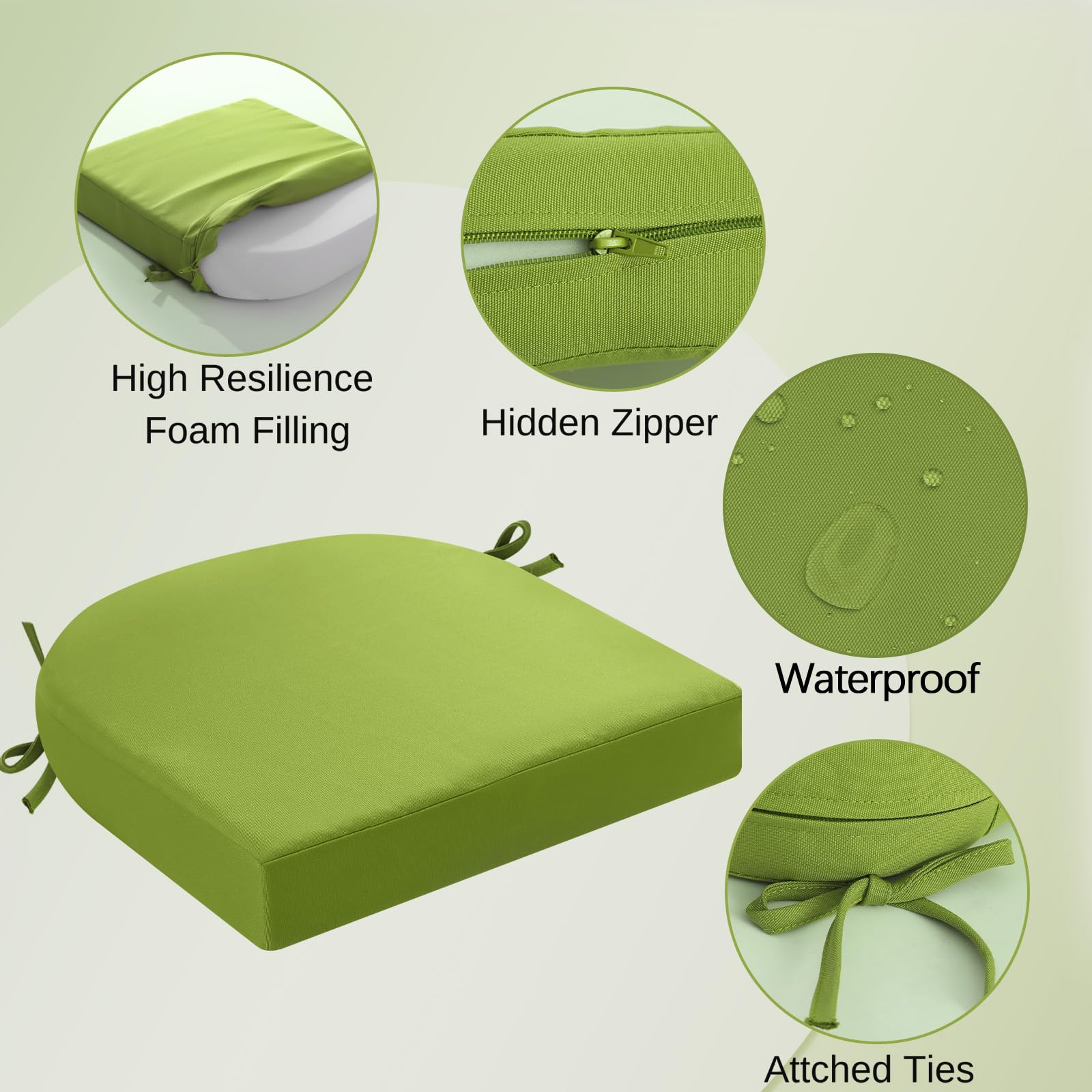 idee-home detalle de la espuma de alta densidad, proporciona soporte ergonómico