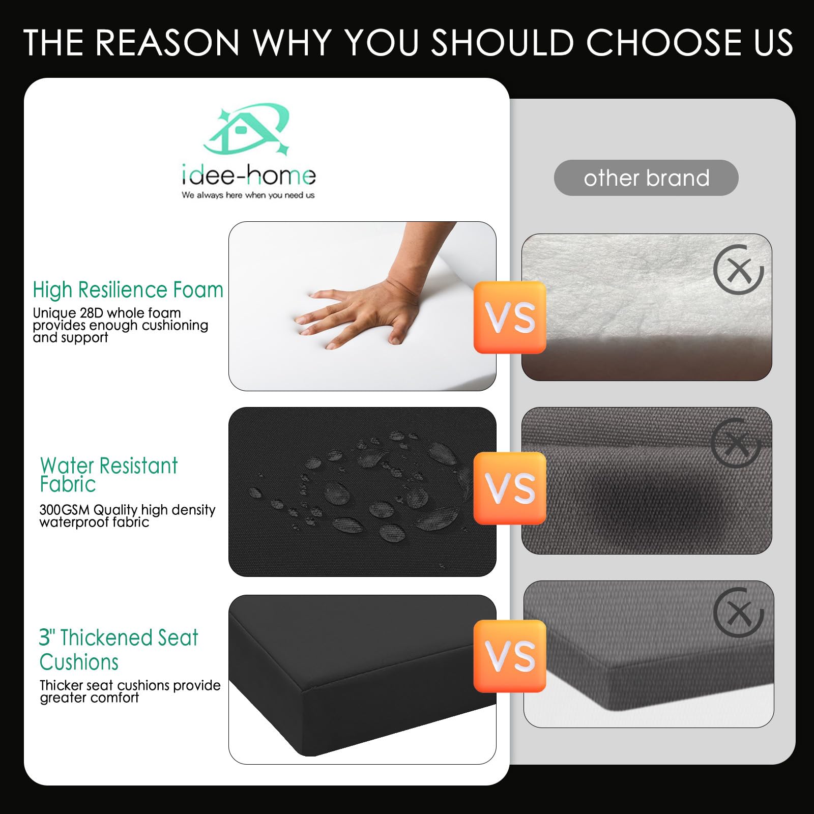 idee-home cremallera oculta de la funda para limpieza fácil