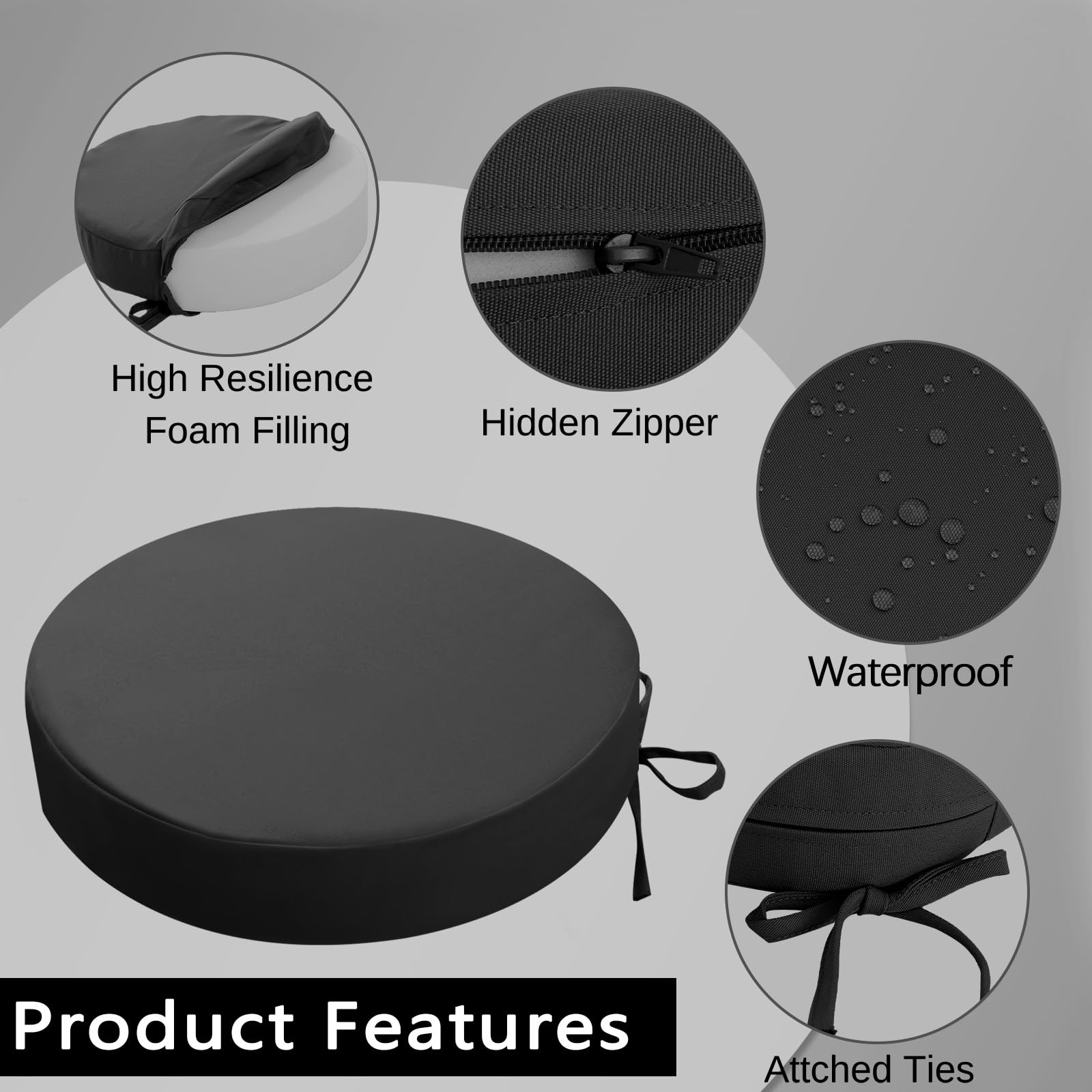 idee-home primer plano de espuma densa mostrando grosor y soporte