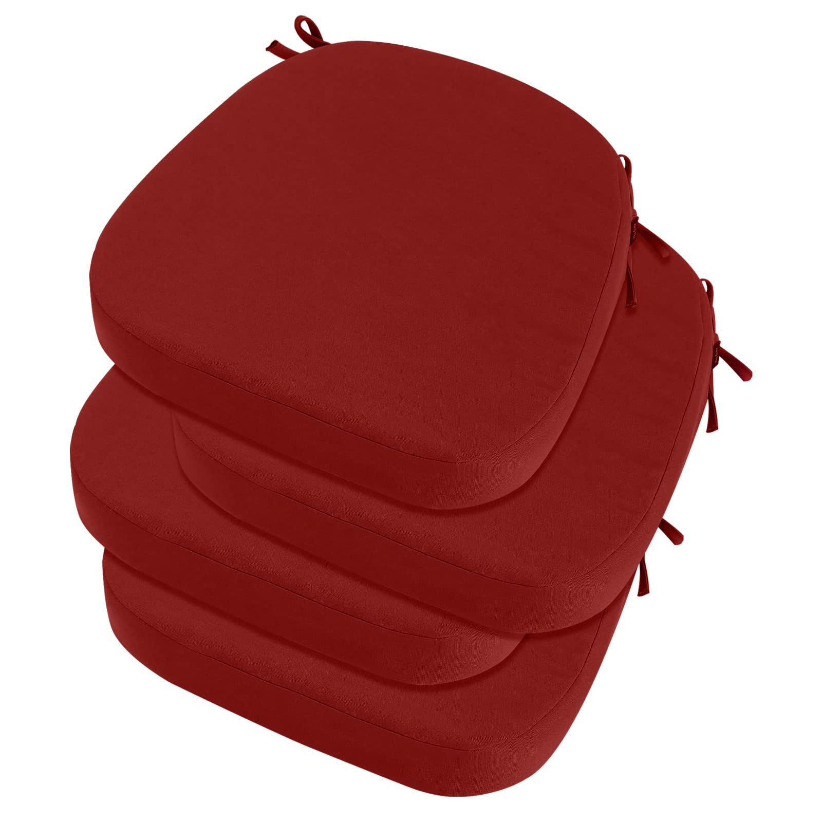 idee-home vista frontal del juego de cuatro cojines D-shaped, actualiza sillas cómodamente