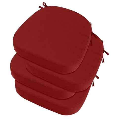 idee-home vista frontal del juego de cuatro cojines D-shaped, actualiza sillas cómodamente