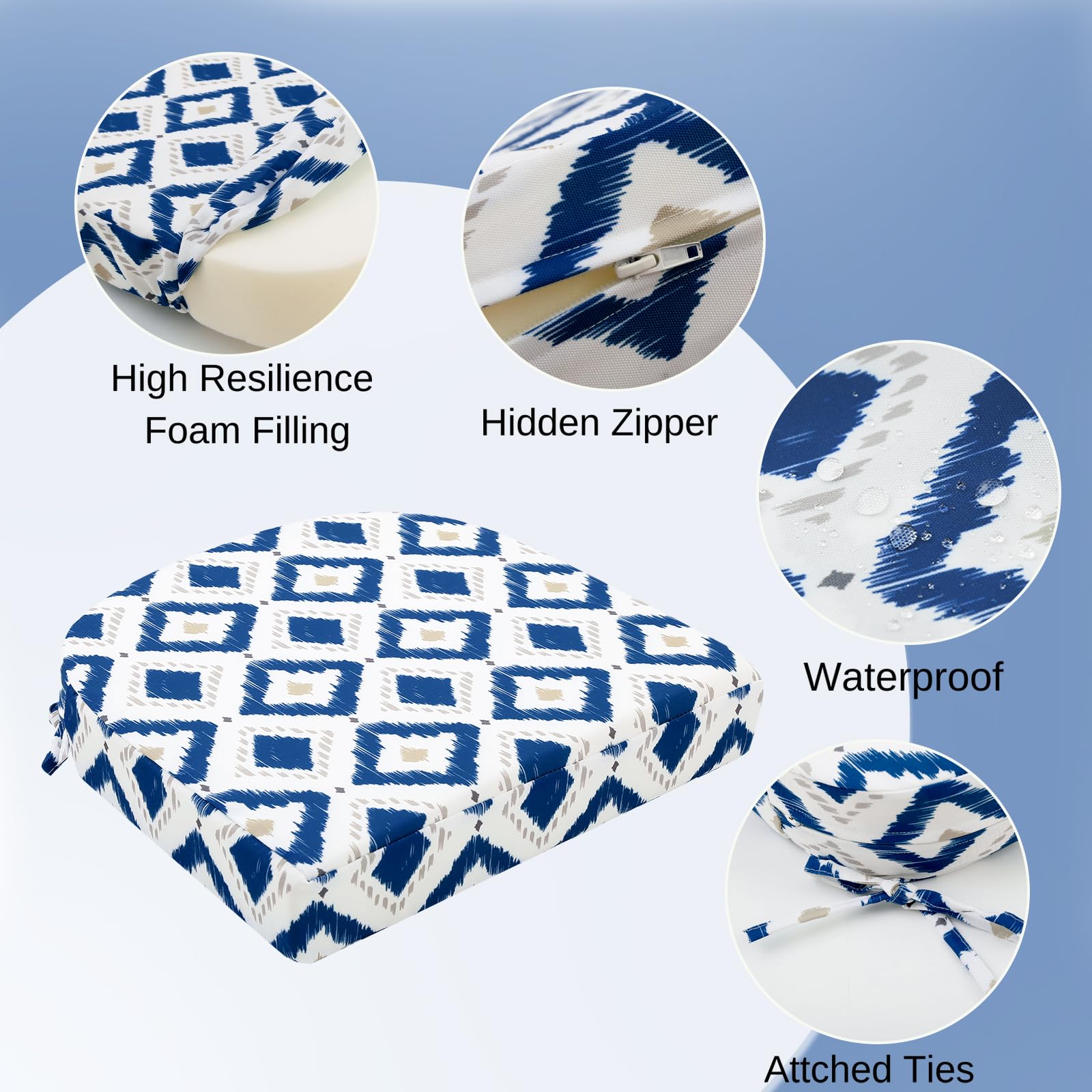 idee-home corte de espuma alta densidad mostrando soporte ergonómico