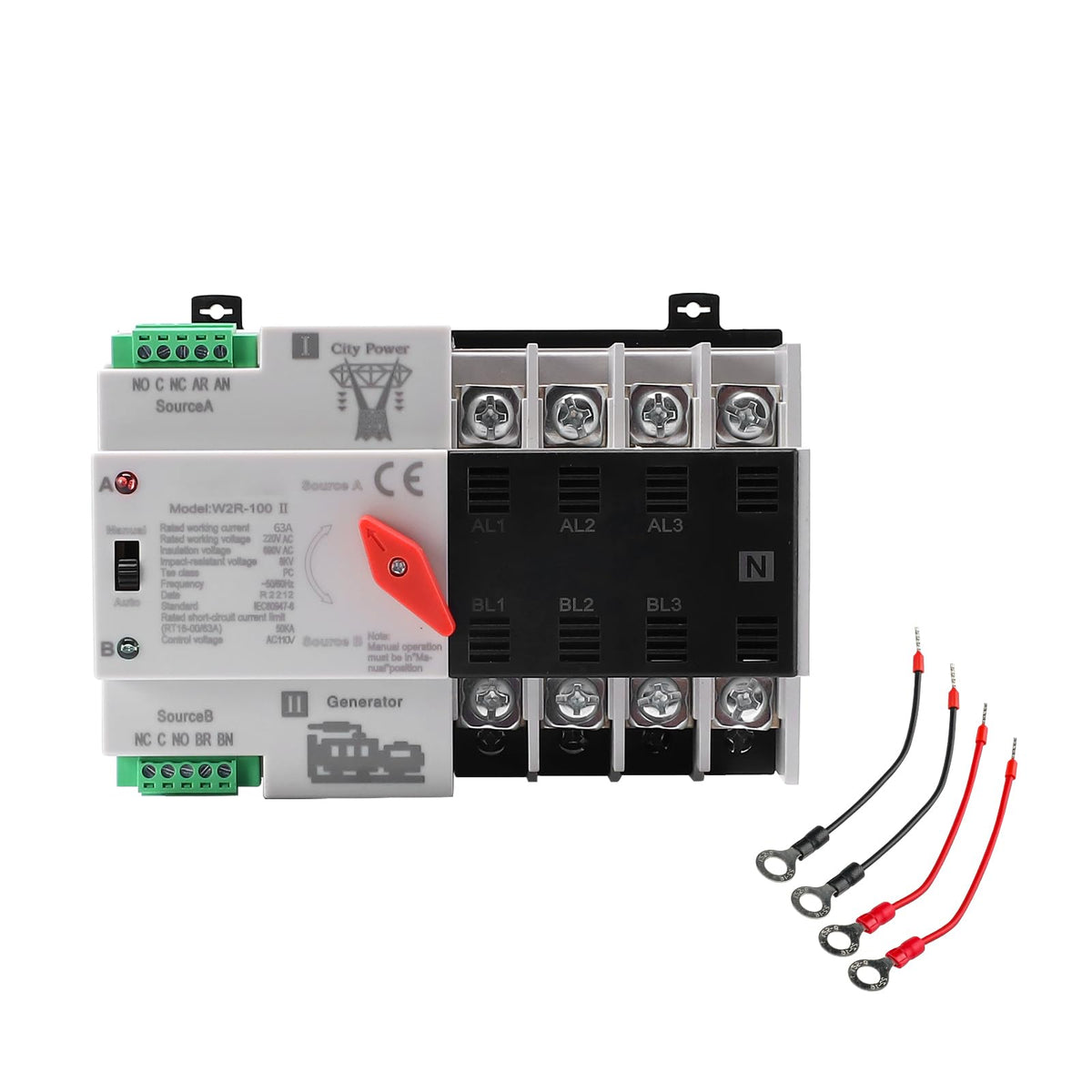 IGEYAPA ATS vista frontal con carcasa sólida y beneficios de control rápido