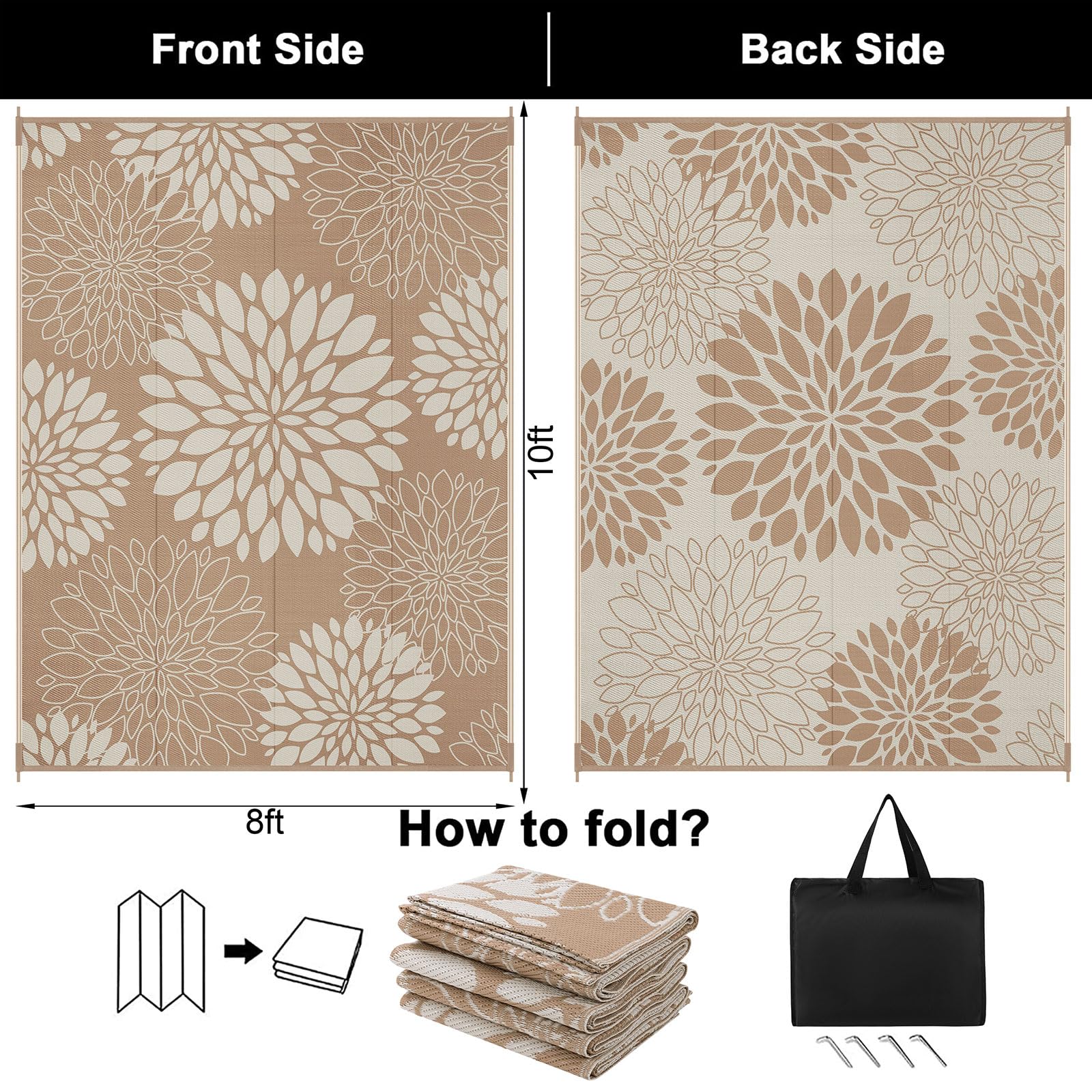 Ileading reversibilidad de la alfombra con dos estampados para cambiar estilo