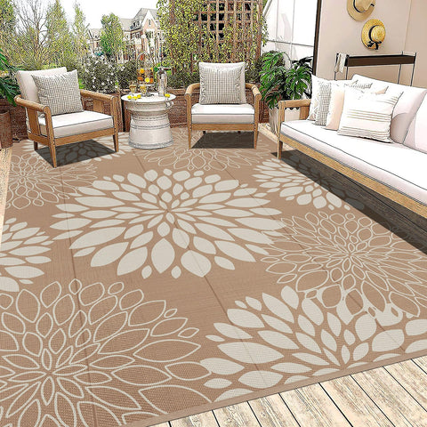 Ileading frontal de la alfombra 8x10 muestra diseño floral y uso elegante