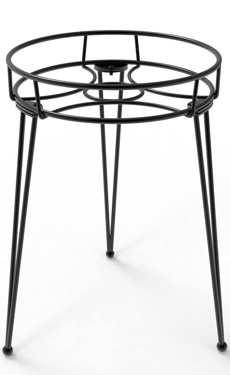 iLTreFlo soporte frontal negro mostrando estabilidad y estilo midcentury