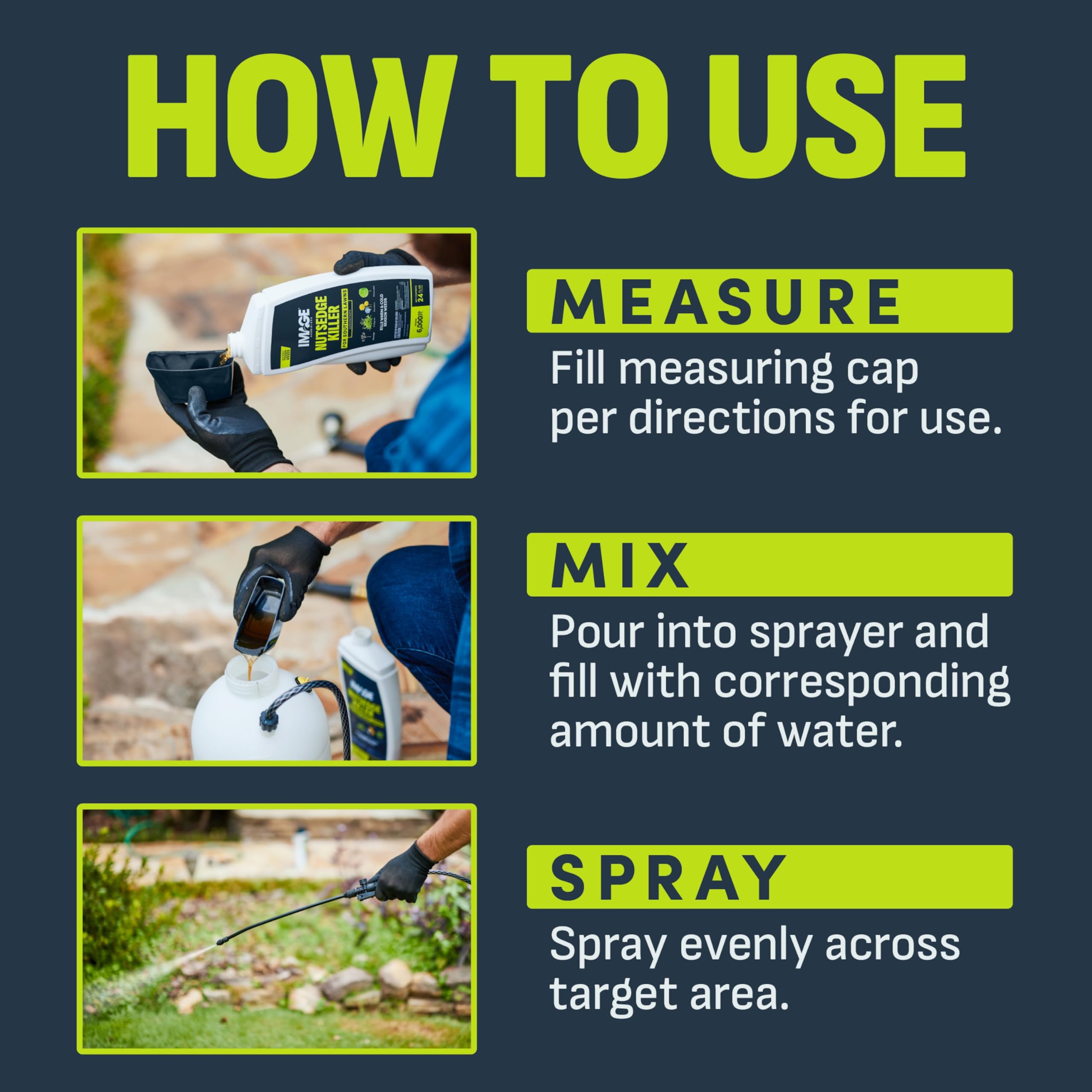 Image Herbicides aplicando en césped mostrando cobertura uniforme