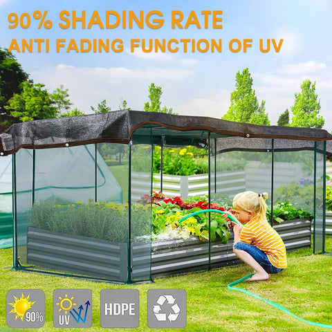IMSGVIFO toldo cubriendo macetas y plantas para evitar exceso de sol