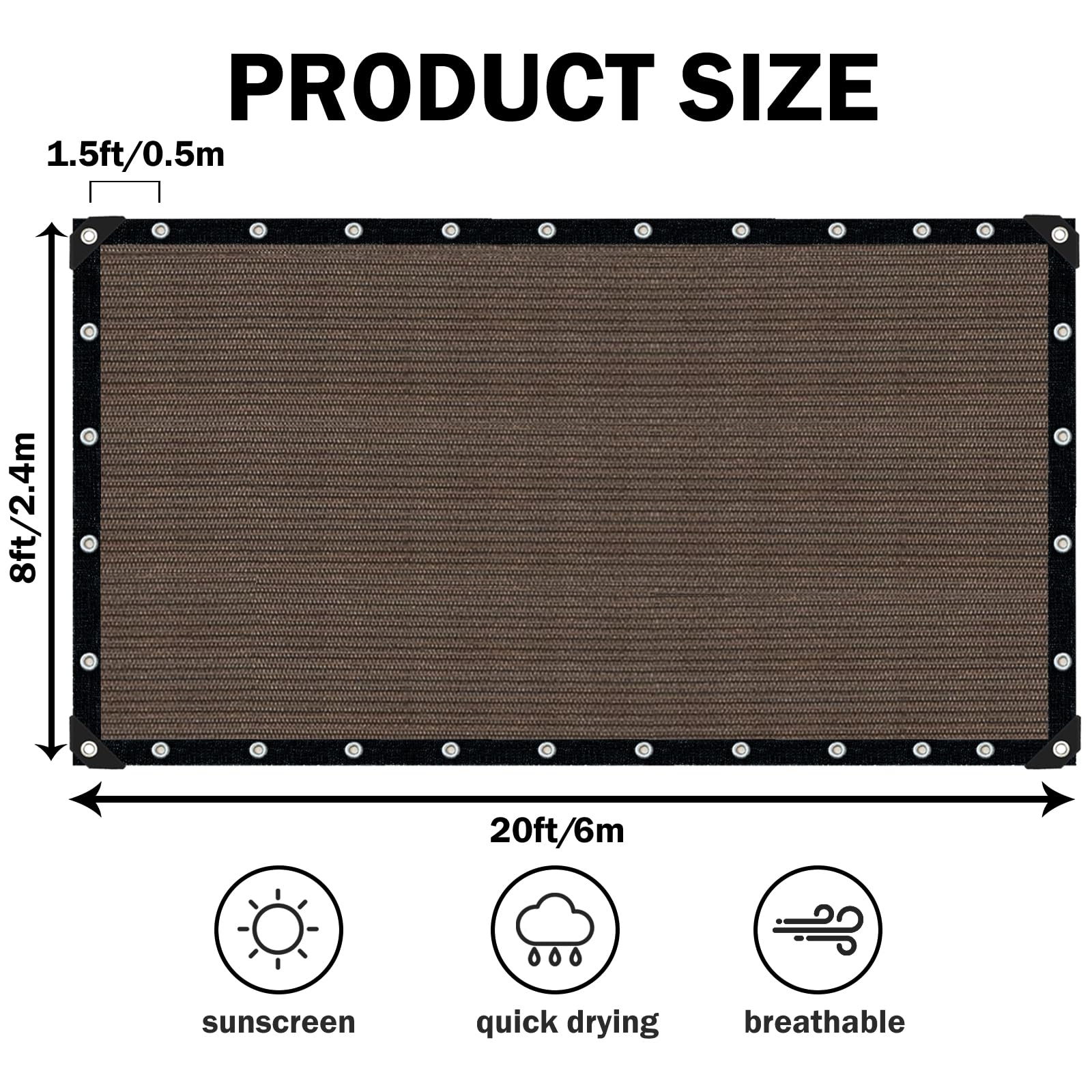 IMSGVIFO primer plano de la textura HDPE que mejora ventilación