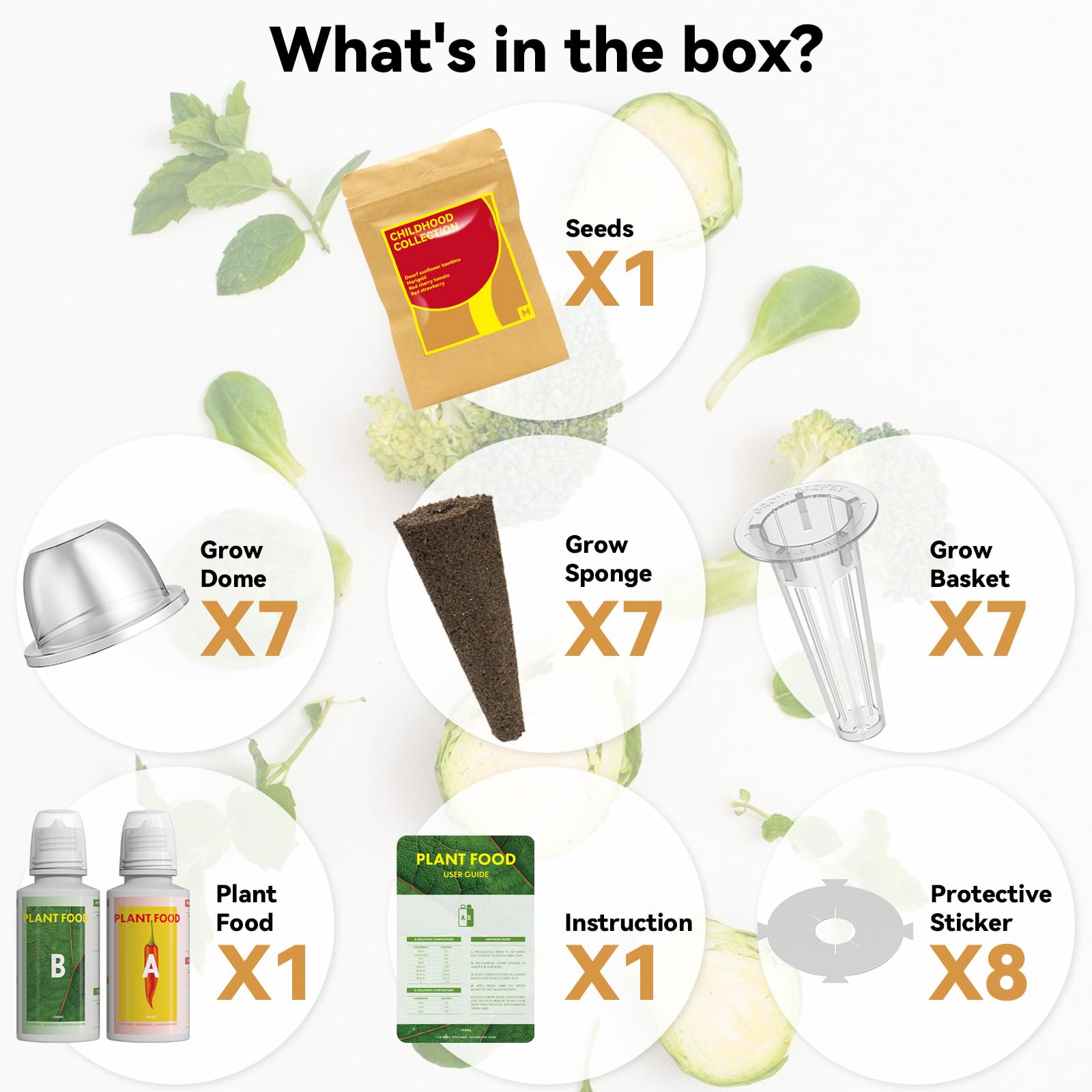 inbloom kit con cestas, domos y fertilizante A&B para inicio completo