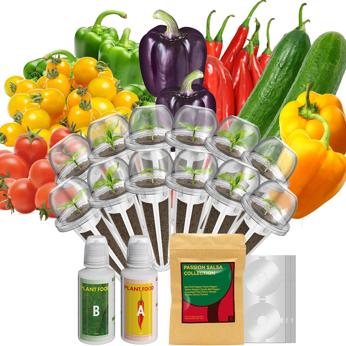 inbloom empaque frontal del kit mostrando contenido listo para iniciar cultivo
