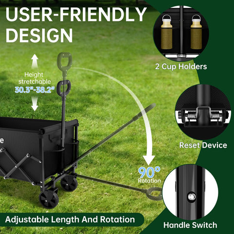 InBrave asa ajustable para empuje cómodo y control ergonómico