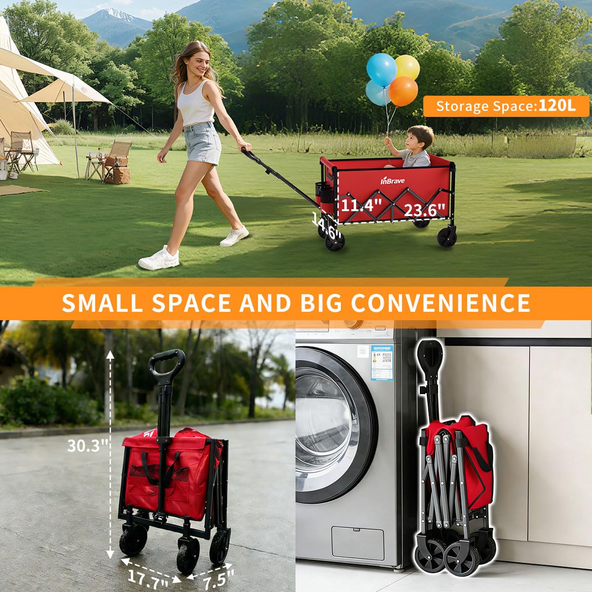 InBrave textura 600D Oxford resistente para proteger carga y lluvia