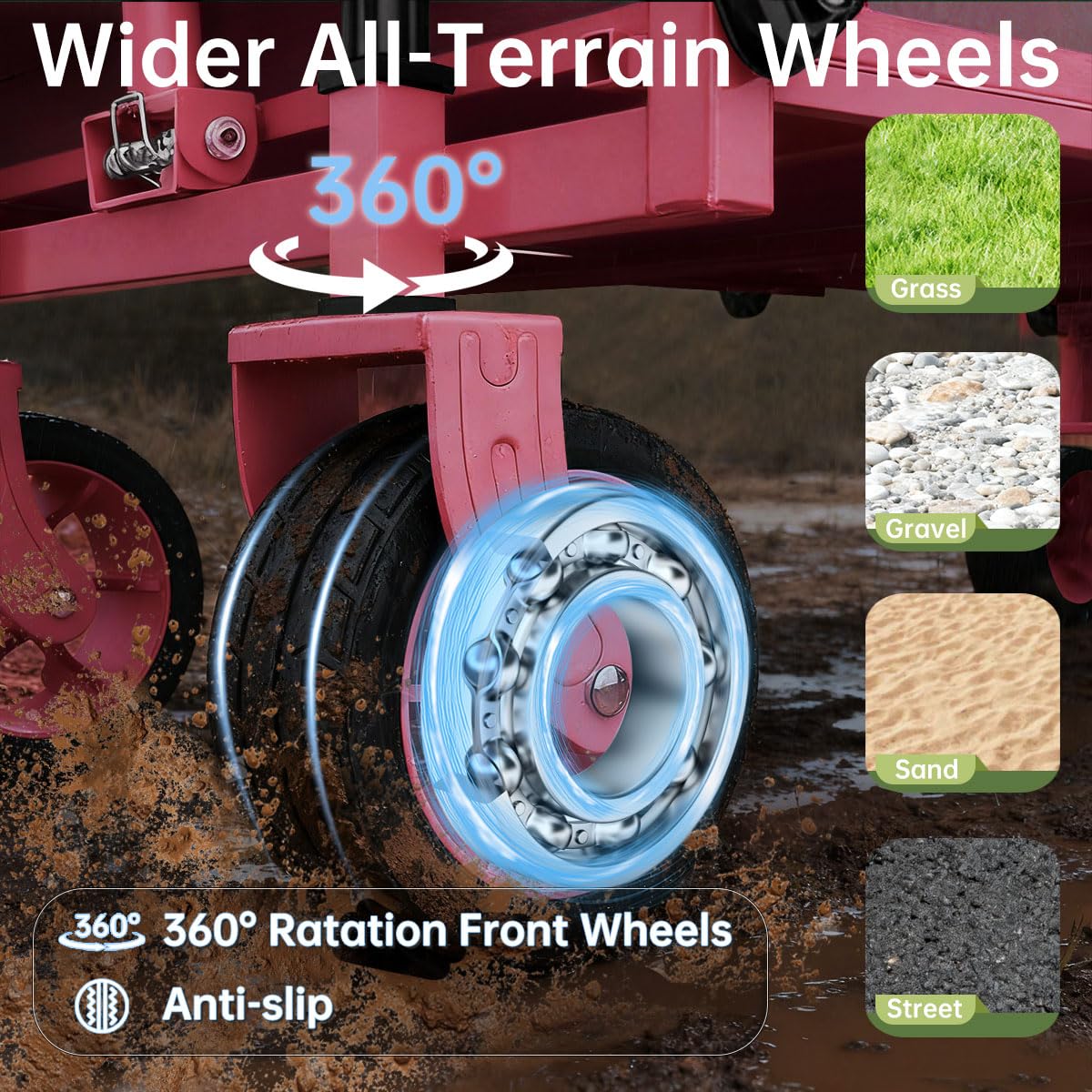 InBrave carrito cargado en la playa demostrando manejo sobre arena blanda