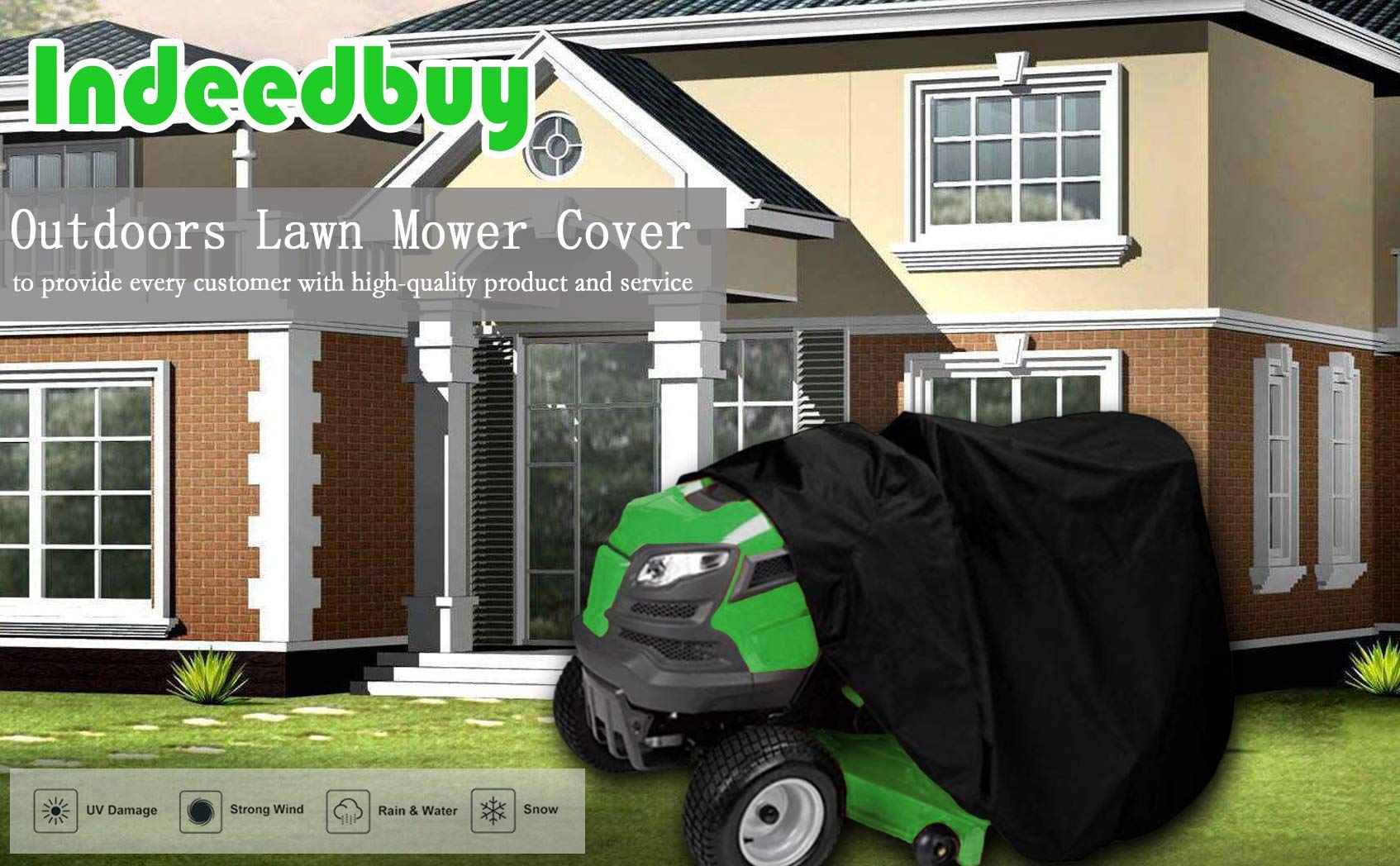 Indeed BUY funda ajustada sobre tractor mostrando cobertura total
