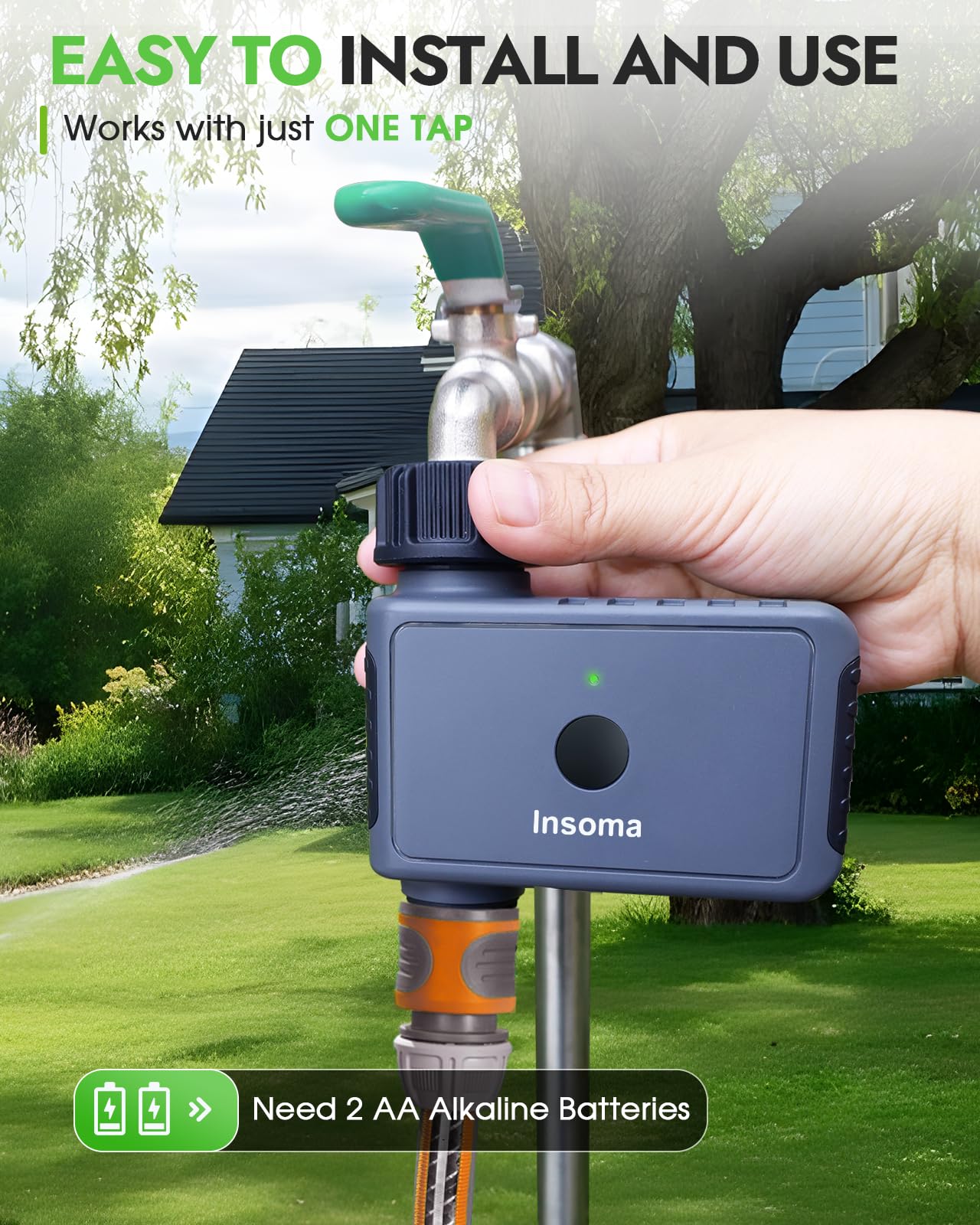 Insoma tapa de pilas con sello estanco IP55, protege contra lluvia