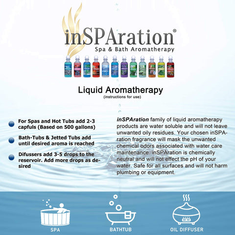 inSPAration etiqueta con ingredientes y uso seguro para equipos de spa